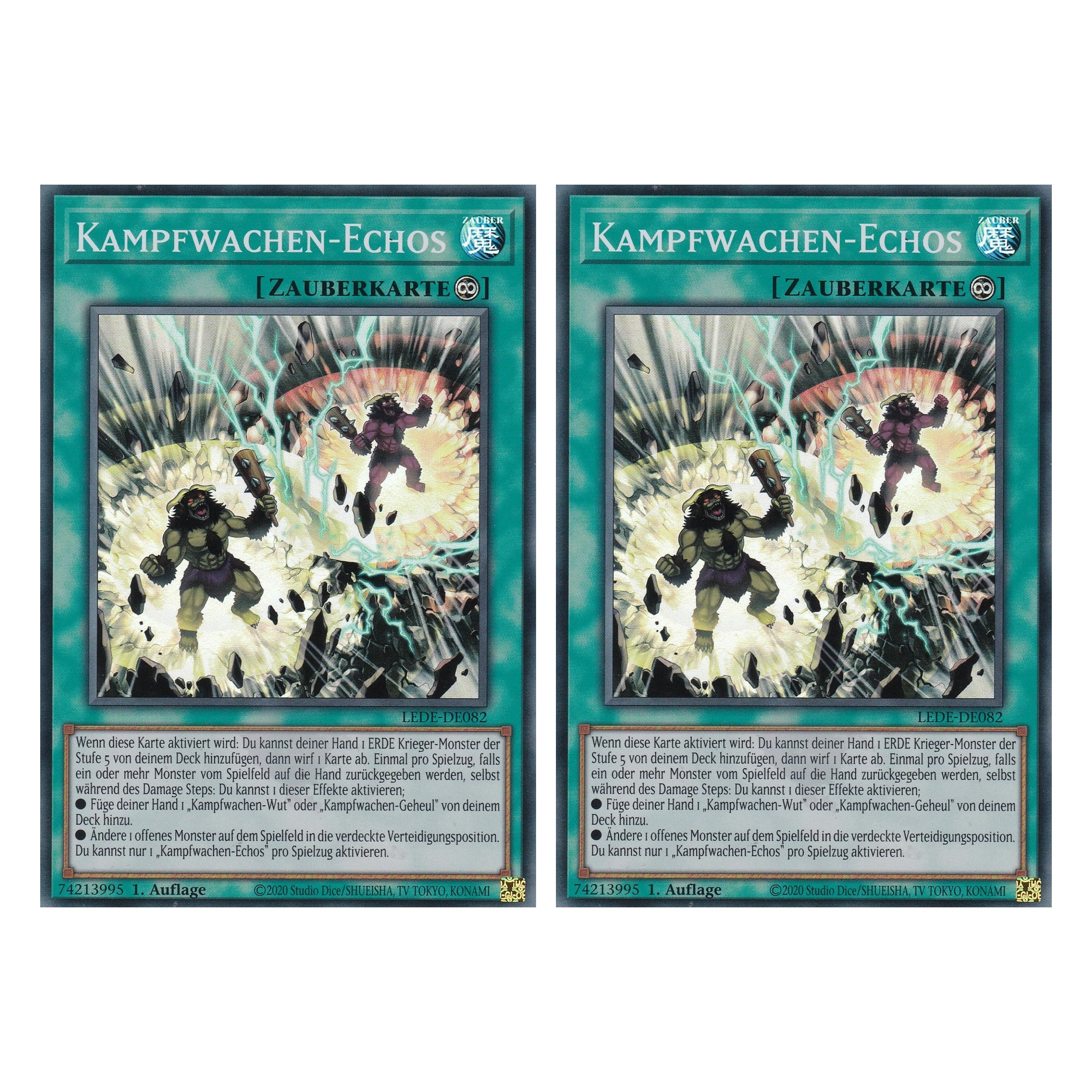 Kampfwachen-Echos - LEDE-DE082 - Super Rare - Deutsch - 1. Auflage - Legacy of Destruction - Duo Set (2 Stück) - Yu-Gi-Oh!