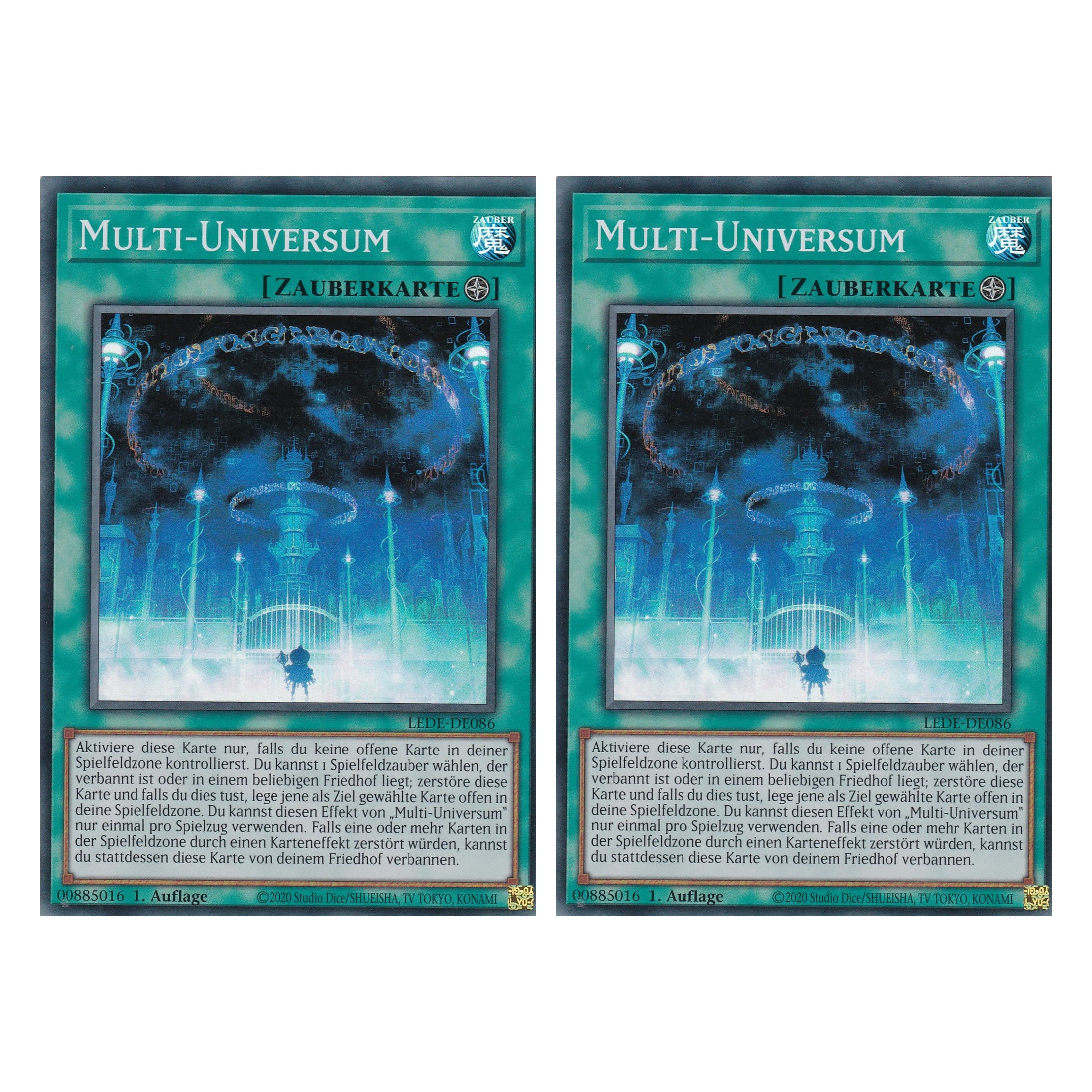 Multi-Universum - LEDE-DE086 - Super Rare - Deutsch - 1. Auflage - Legacy of Destruction - Duo Set (2 Stück) - Yu-Gi-Oh!