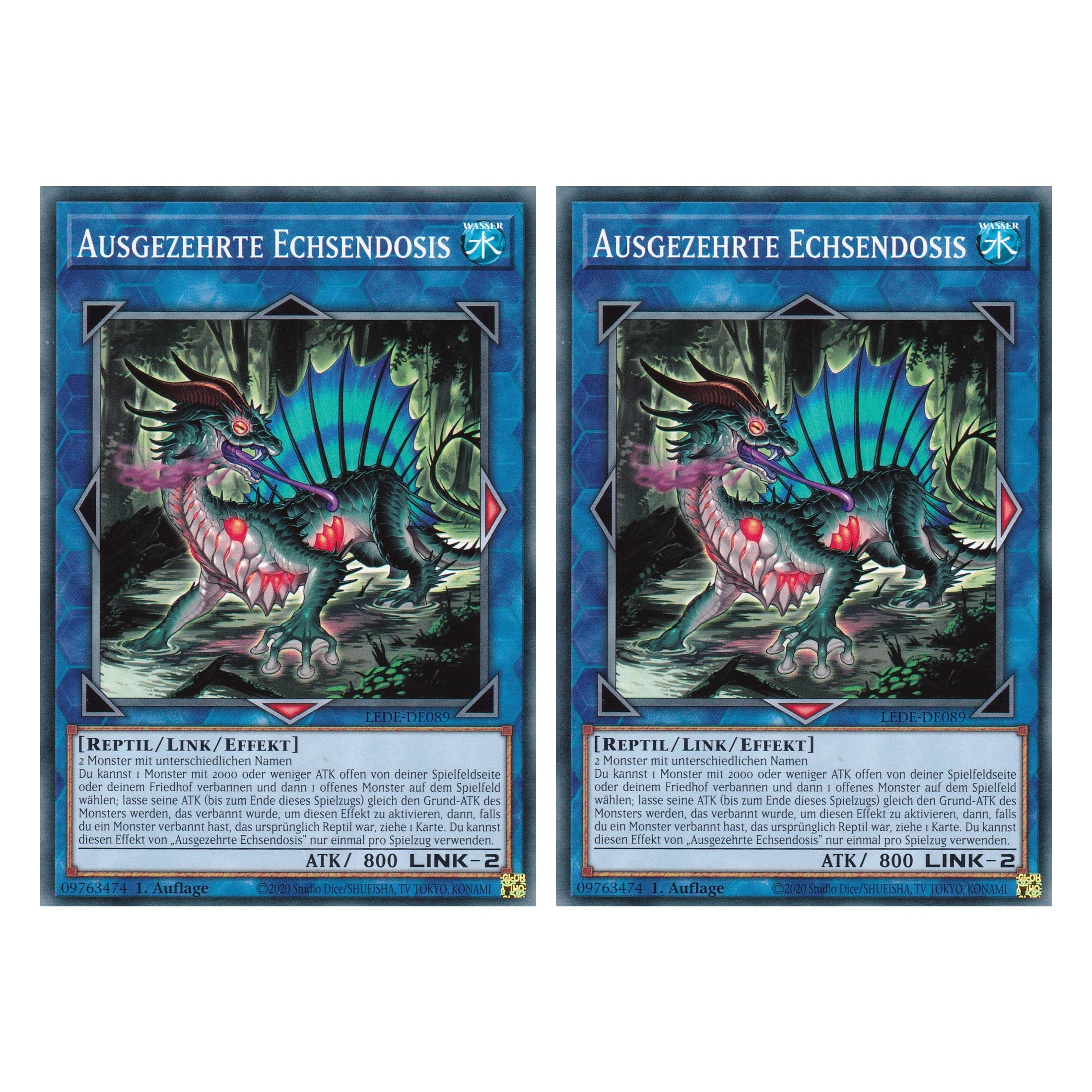 Ausgezehrte Echsendosis - LEDE-DE089 - Common - Deutsch - 1. Auflage - Legacy of Destruction - Duo Set (2 Stück) - Yu-Gi-Oh!