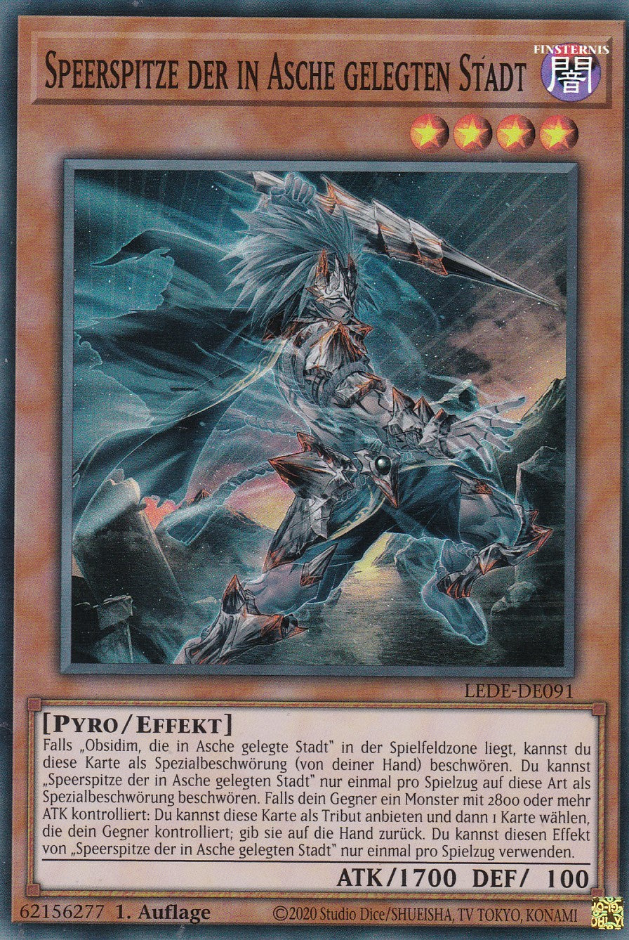 Speerspitze der in Asche Gelegten Stadt - Super Rare - Deutsch - 1. Auflage - LEDE-DE091 - Legacy of Destruction