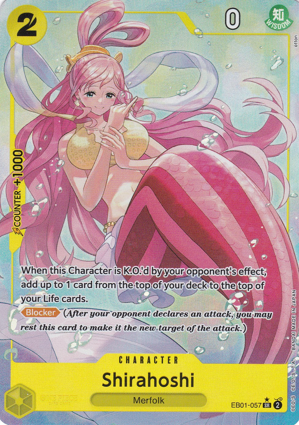 Shirahoshi (EB01-057) (V.2) - Alternatives Artworkt - Super Rare - Memorial Collection