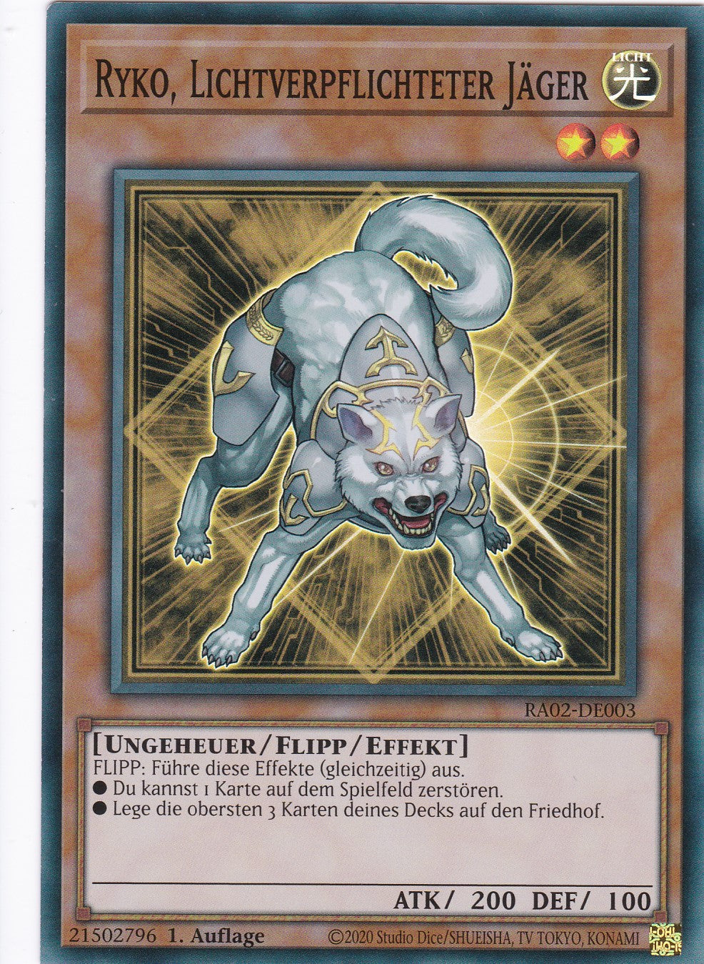 Ryko, Lichtverpflichteter Jäger - RA02-DE003 - Super Rare - 1. Auflage - Deutsch - 25th Anniversary Rarity Collection II