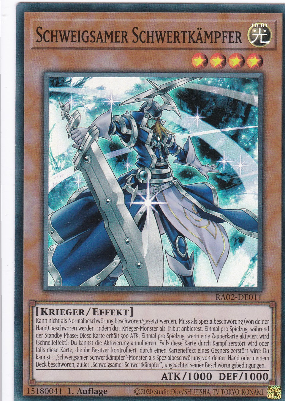 Schweigsamer Schwertkämpfer - RA02-DE011 - Super Rare - 1. Auflage - Deutsch - 25th Anniversary Rarity Collection II