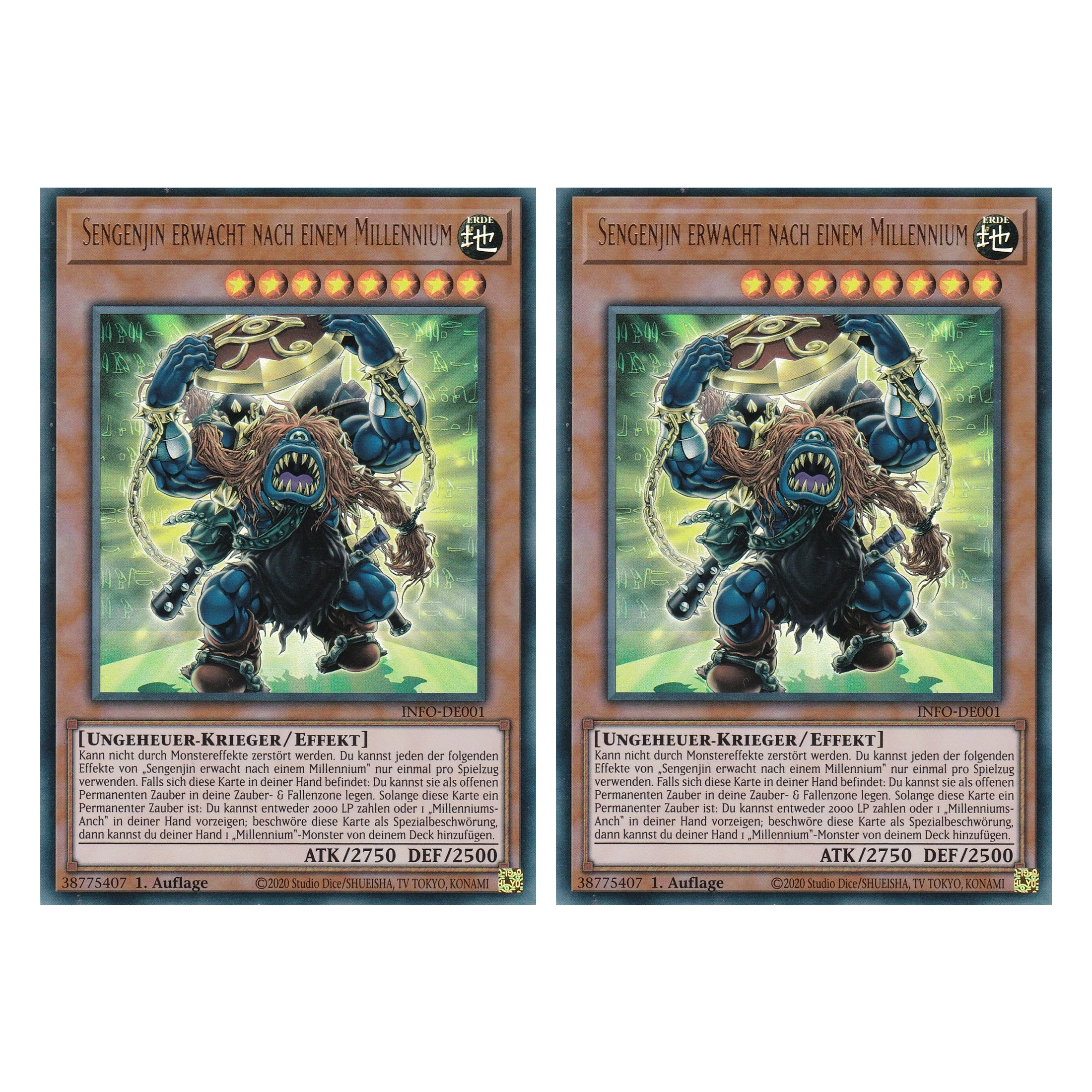 Sengenjin Erwacht nach einem Millennium - INFO-DE001 - Ultra Rare - Deutsch - 1. Auflage - The Infinite Forbidden - Duo Set (2 Stück) - Yu-Gi-Oh!