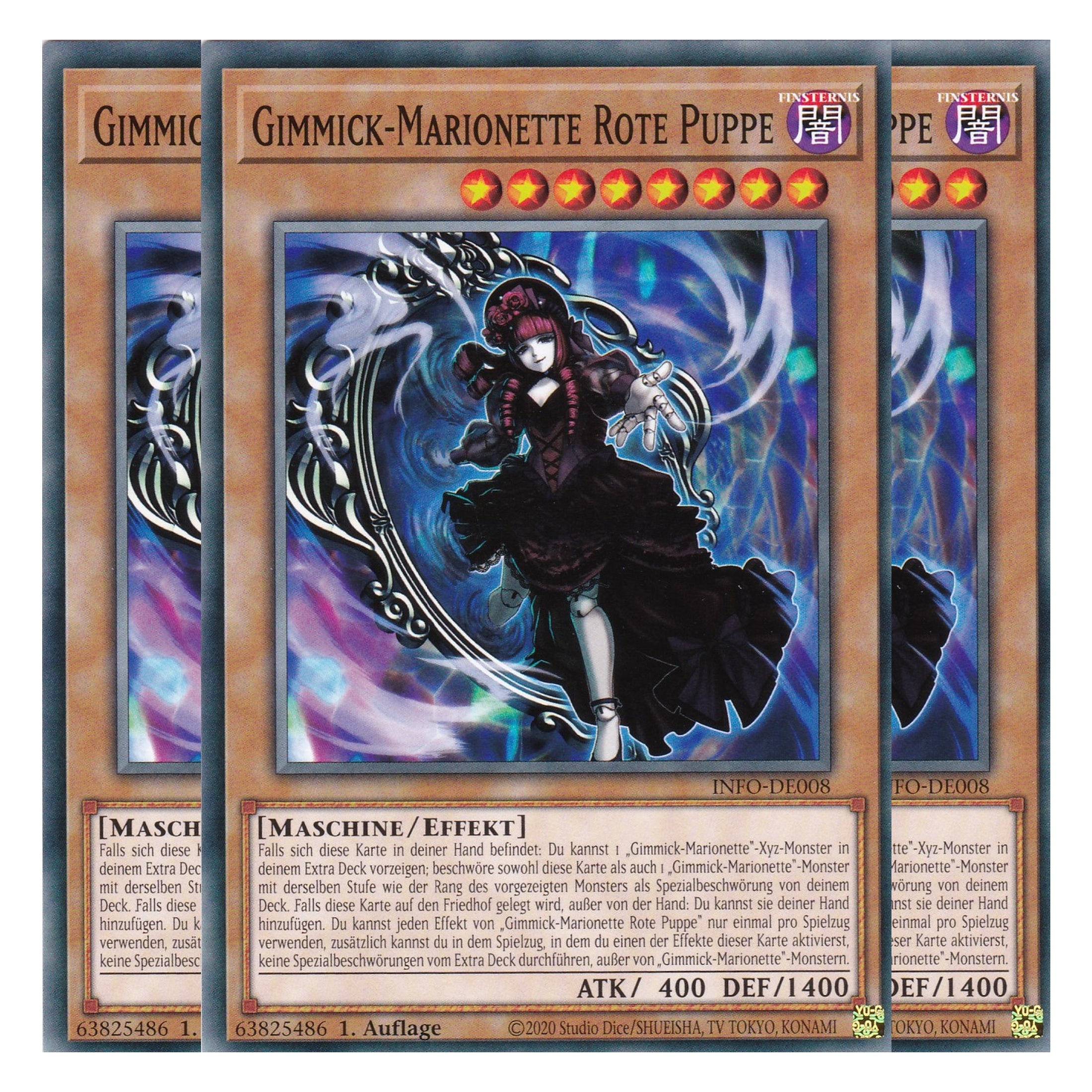 Gimmick-Marionette Rote Puppe - INFO-DE008 - Common - Deutsch - 1. Auflage - The Infinite Forbidden - Playset (3 Kopien) - Yu-Gi-Oh!