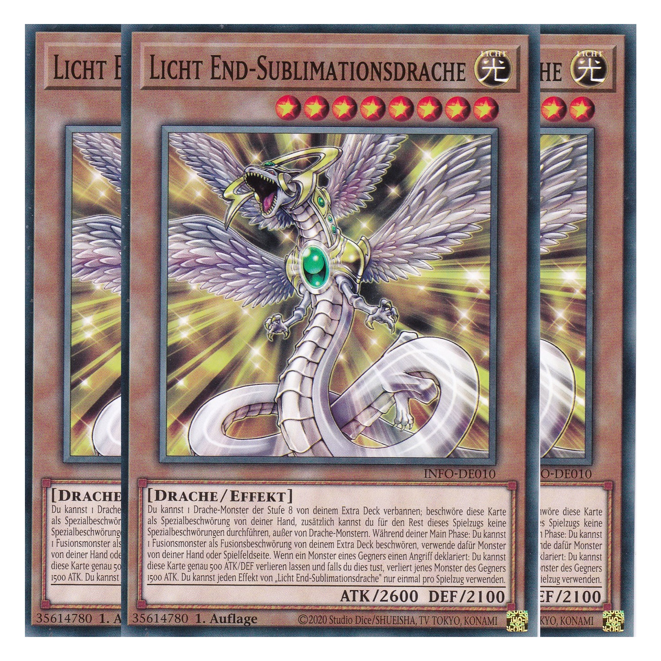 Licht End-Sublimationsdrache - INFO-DE010 - Common - Deutsch - 1. Auflage - The Infinite Forbidden - Playset (3 Kopien) - Yu-Gi-Oh!