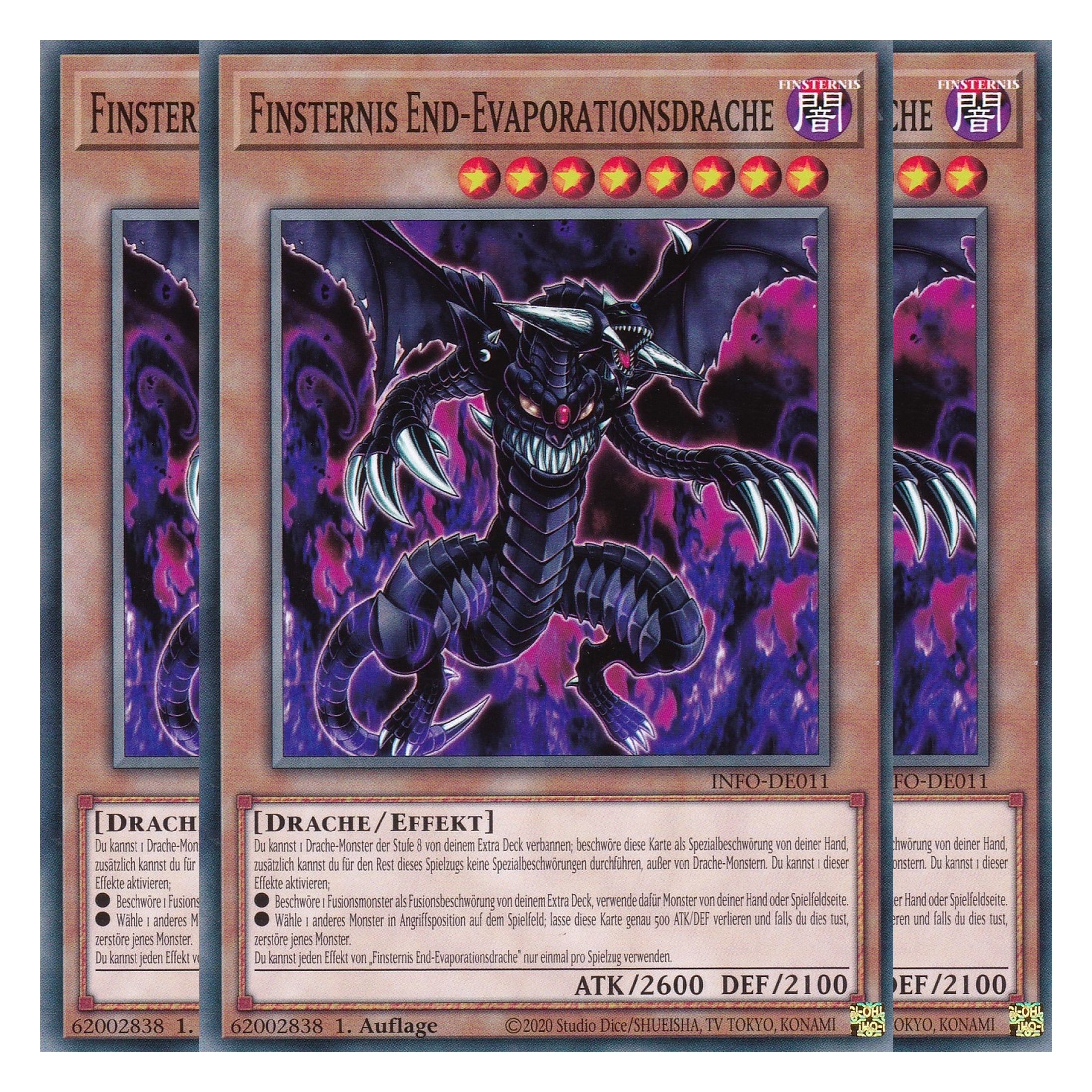Finsternis End-Evaporationsdrache - INFO-DE011 - Common - Deutsch - 1. Auflage - The Infinite Forbidden - Playset (3 Kopien) - Yu-Gi-Oh!