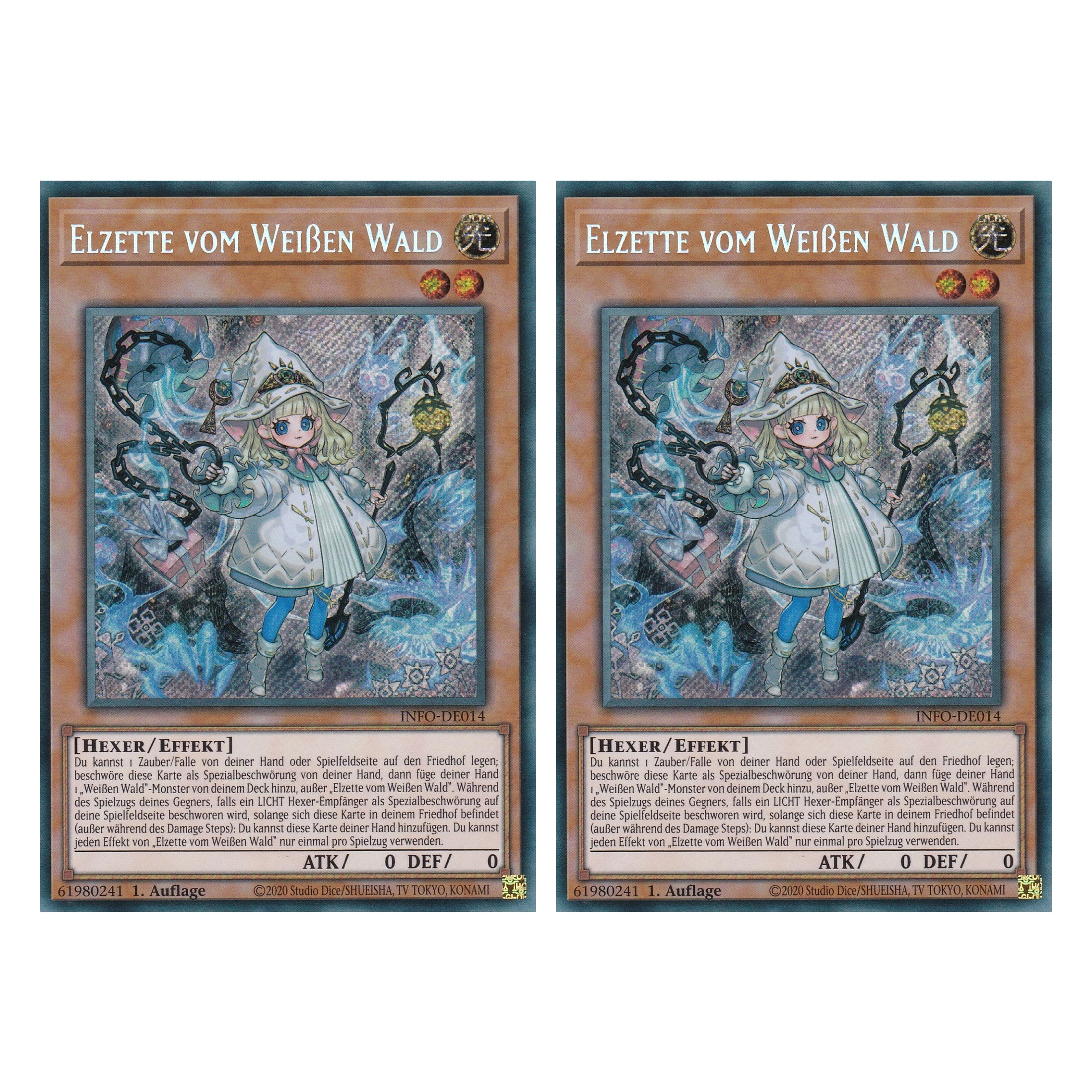 Elzette vom Weißen Wald - INFO-DE014 - Secret Rare - Deutsch - 1. Auflage - The Infinite Forbidden - Duo Set (2 Stück) - Yu-Gi-Oh!