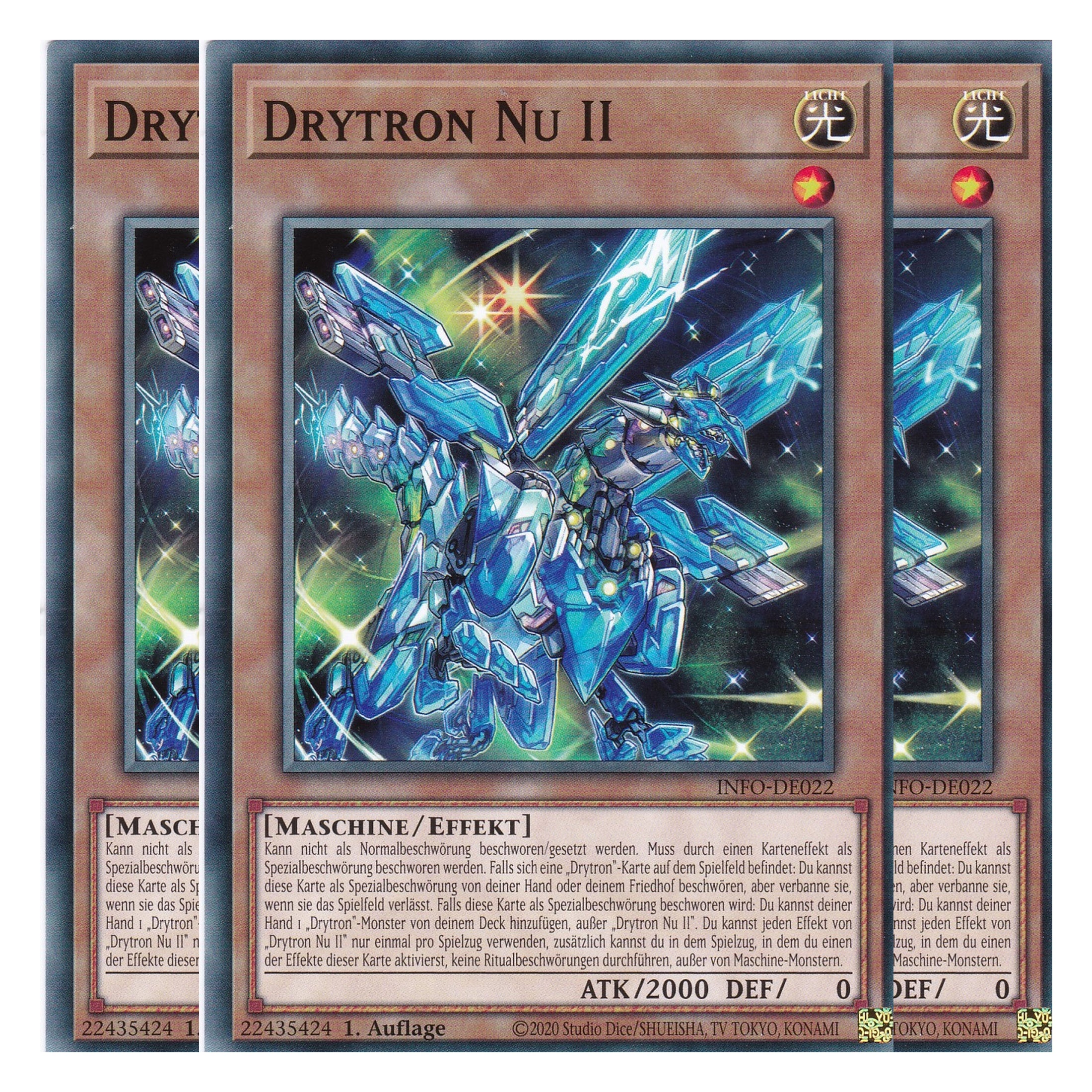 Drytron Nu II - INFO-DE022 - Common - Deutsch - 1. Auflage - The Infinite Forbidden - Playset (3 Kopien) - Yu-Gi-Oh!