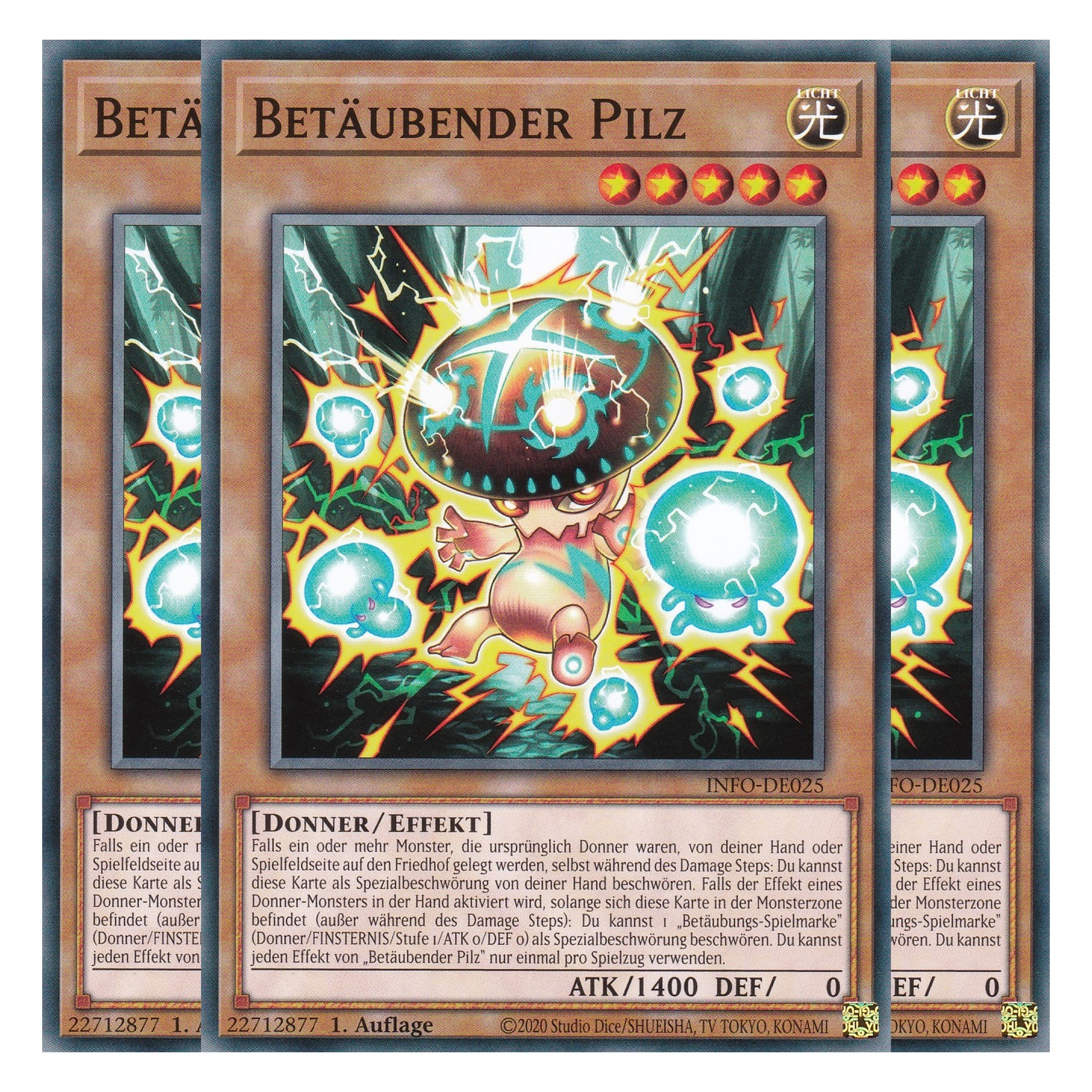 Betäubender Pilz - INFO-DE025 - Common - Deutsch - 1. Auflage - The Infinite Forbidden - Playset (3 Kopien) - Yu-Gi-Oh!
