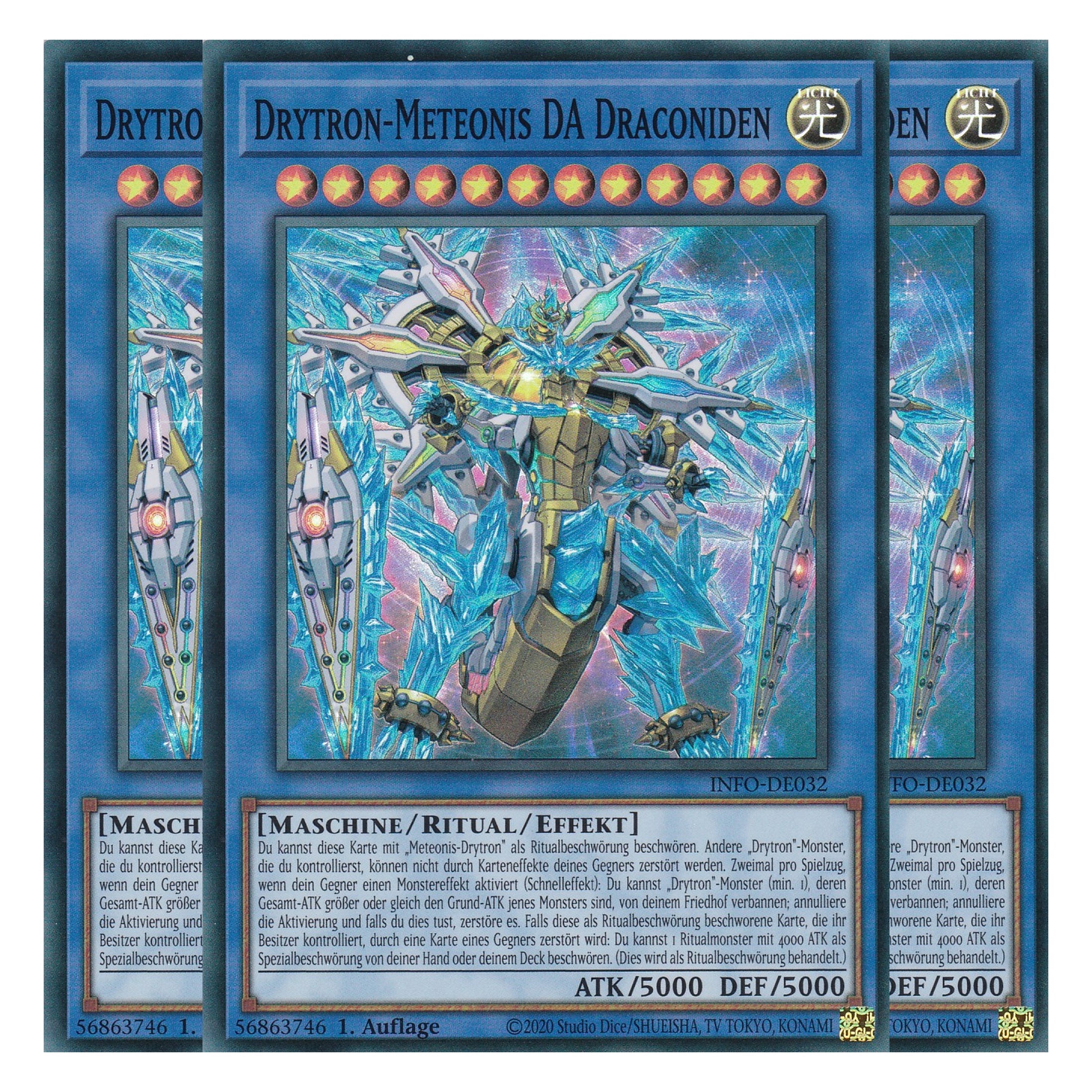 Drytron-Meteonis DA Draconiden - INFO-DE032 - Common - Deutsch - 1. Auflage - The Infinite Forbidden - Playset (3 Kopien) - Yu-Gi-Oh!