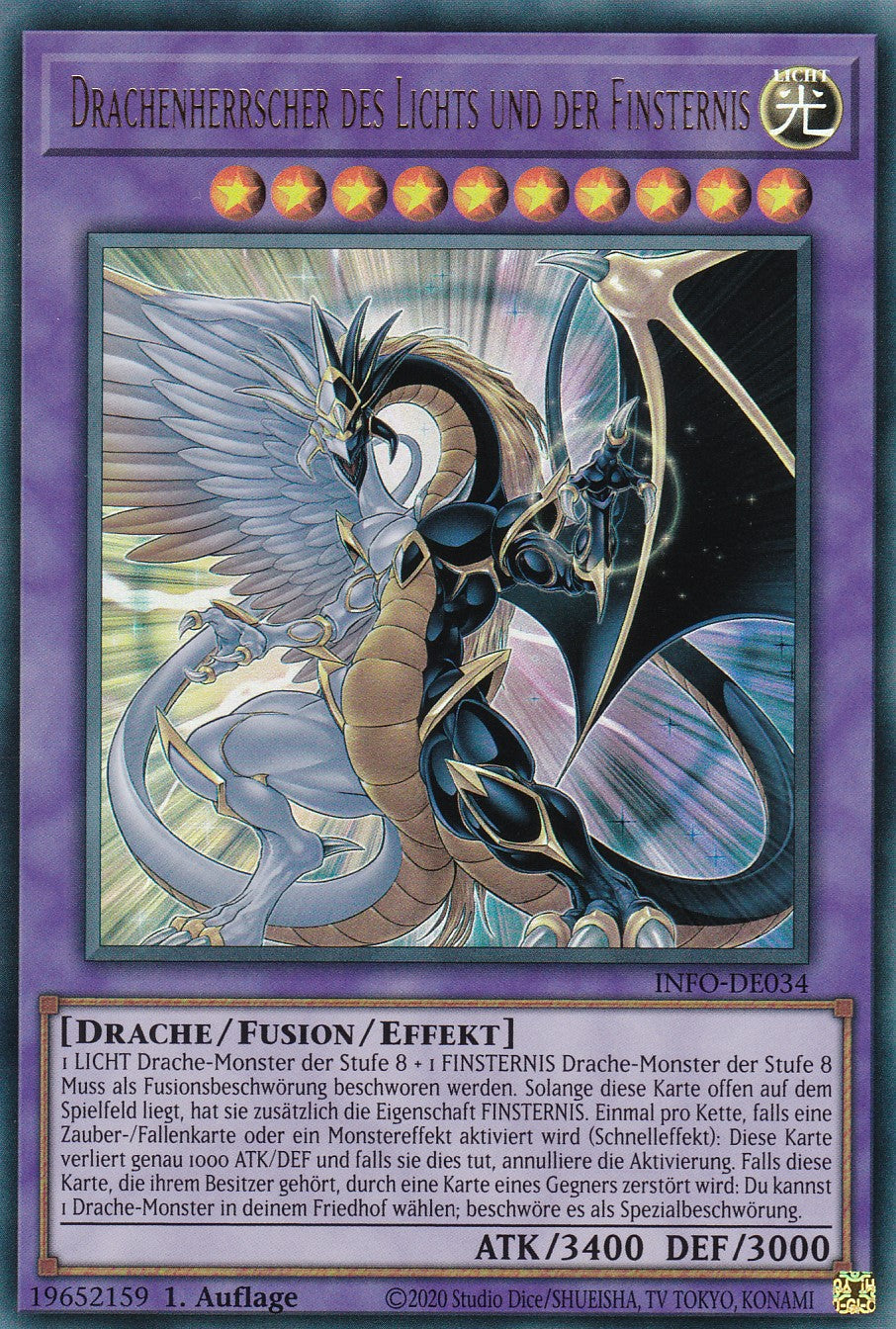 Drachenherrscher des Lichts und der Finsternis - INFO-DE034 - Ultra Rare - Deutsch - 1. Auflage - The Infinite Forbidden