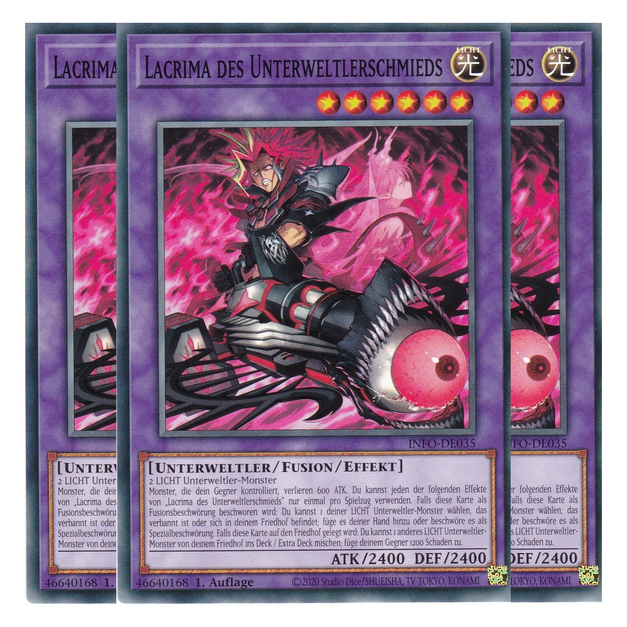 Lacrima des Unterweltlerschmieds - INFO-DE035 - Common - Deutsch - 1. Auflage - The Infinite Forbidden - Playset (3 Kopien) - Yu-Gi-Oh!