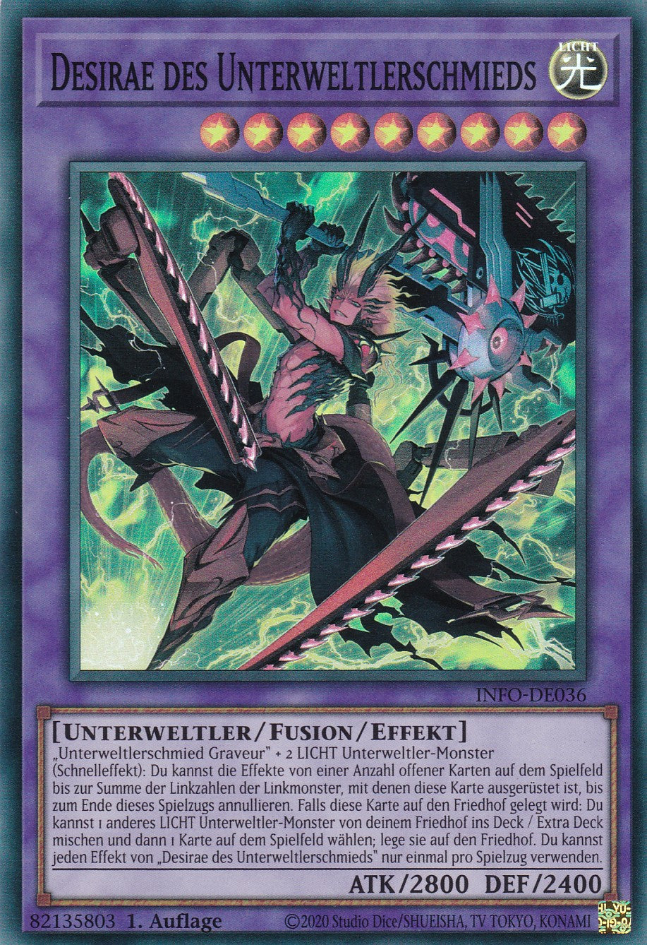 Desirae des Unterweltlerschmieds - INFO-DE036 - Super Rare - Deutsch - 1. Auflage - The Infinite Forbidden