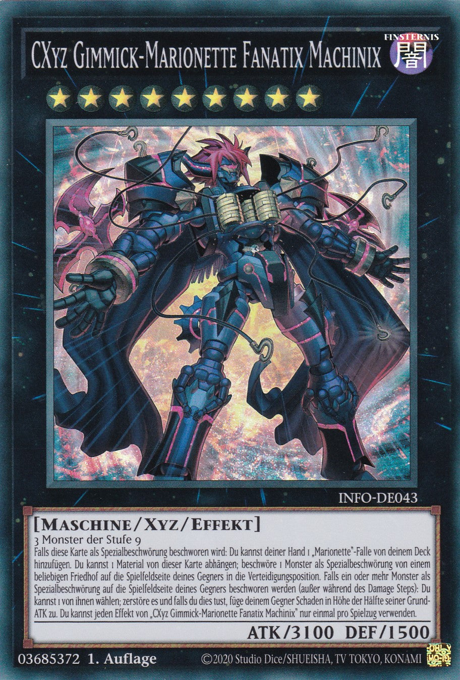 CXYZ Gimmick-Marionette Fanatix Machinix - INFO-DE043 - Super Rare - Deutsch - 1. Auflage - The Infinite Forbidden