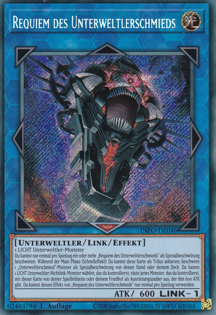 Requiem des Unterweltlerschmieds - INFO-DE046 - Secret Rare - Deutsch - 1. Auflage - The Infinite Forbidden