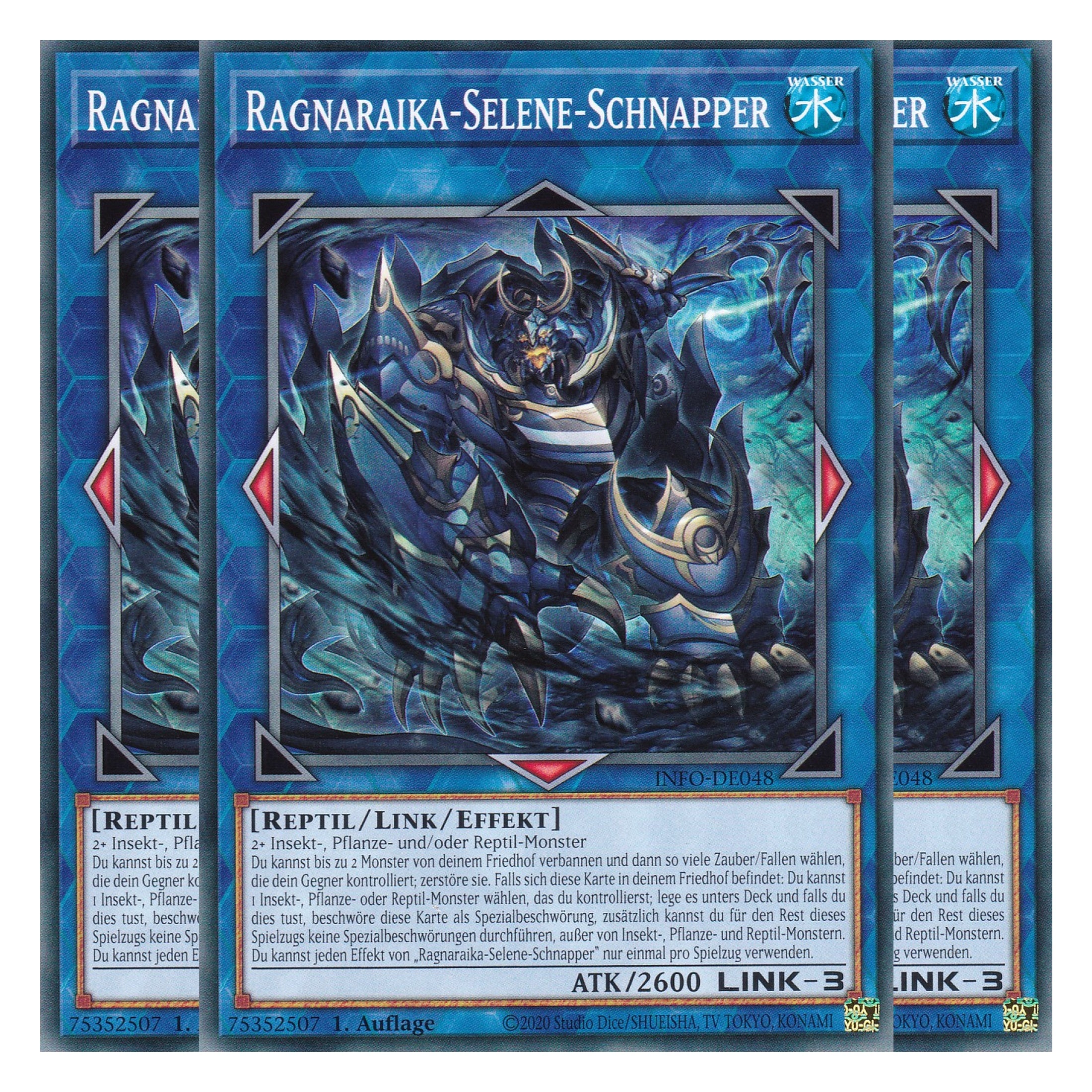 Ragnaraika-Selene-Schnapper - INFO-DE048 - Common - Deutsch - 1. Auflage - The Infinite Forbidden - Playset (3 Kopien) - Yu-Gi-Oh!