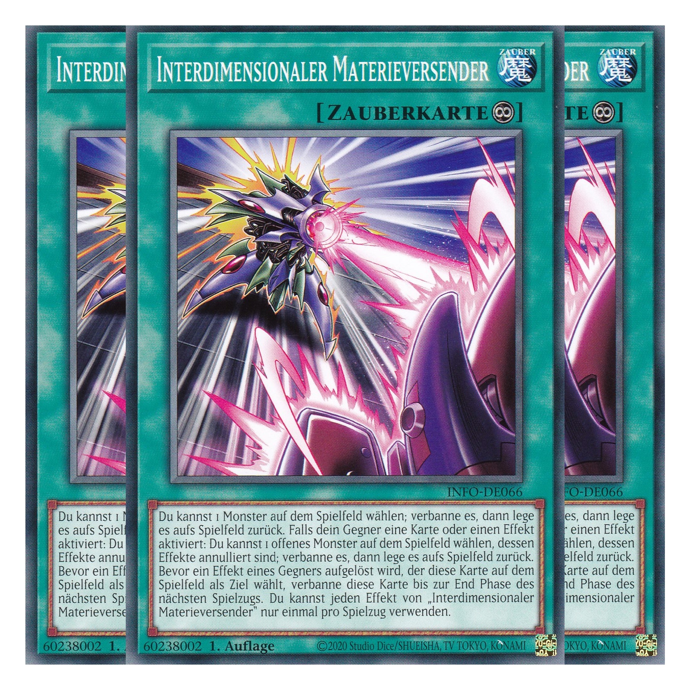 Interdimensionaler Materieversender - INFO-DE066 - Common - Deutsch - 1. Auflage - The Infinite Forbidden - Playset (3 Kopien) - Yu-Gi-Oh!