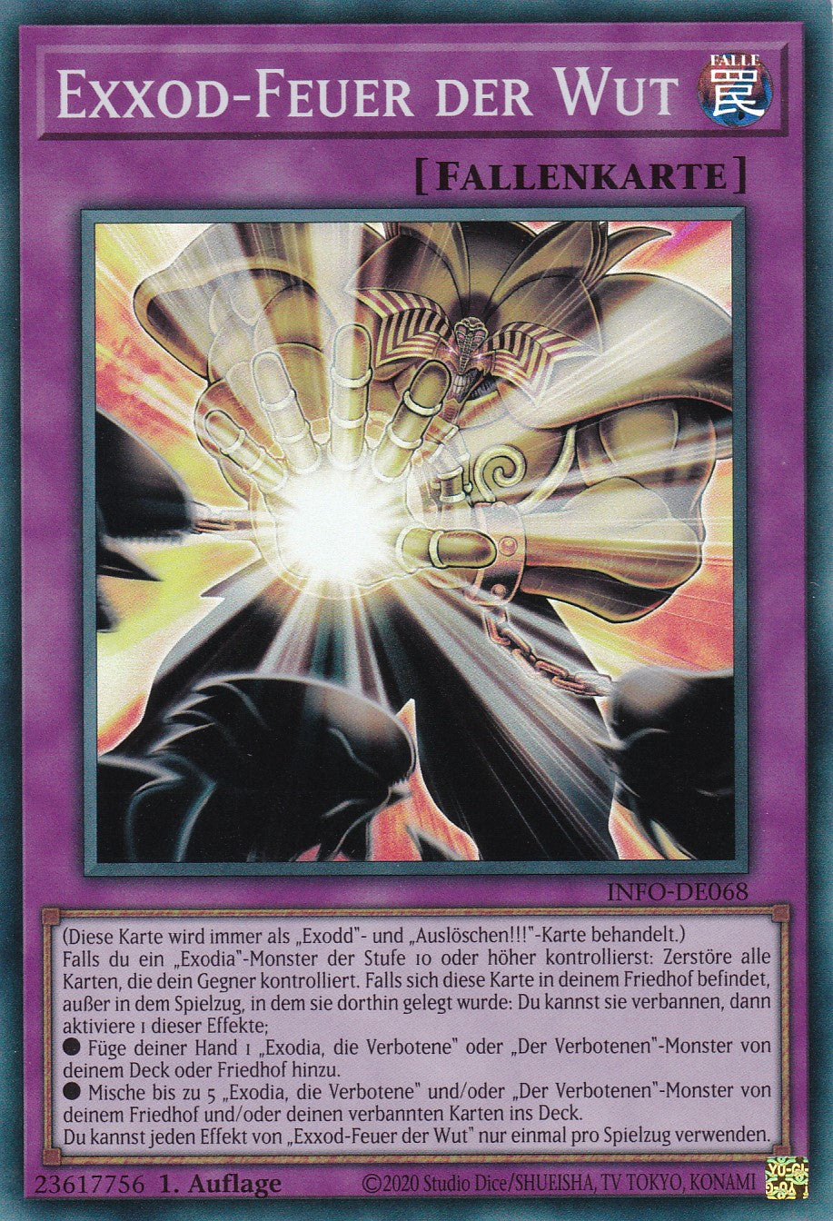 Exxod-Feuer der Wut - INFO-DE068 - Super Rare - Deutsch - 1. Auflage - The Infinite Forbidden