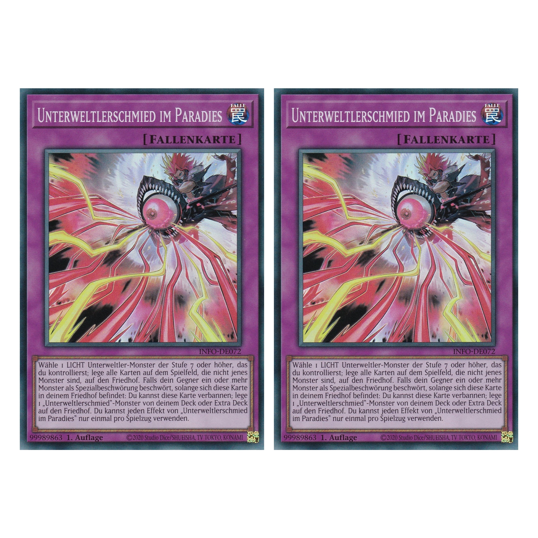 Unterweltlerschmied im Paradies - INFO-DE072 - Common - Deutsch - 1. Auflage - The Infinite Forbidden - Duo Set (2 Stück) - Yu-Gi-Oh!