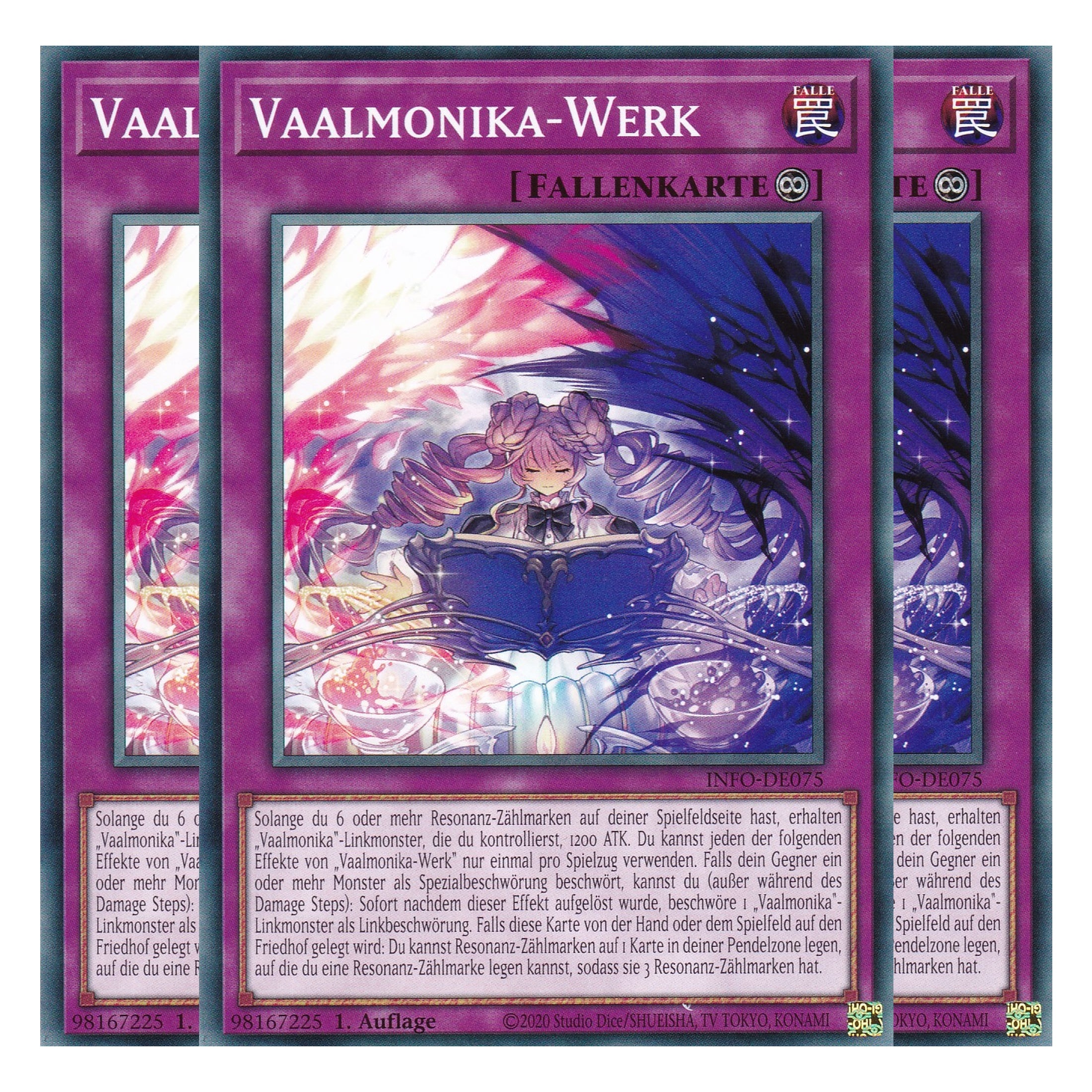 Vaalmonika-Werk - INFO-DE075 - Common - Deutsch - 1. Auflage - The Infinite Forbidden - Playset (3 Kopien) - Yu-Gi-Oh!