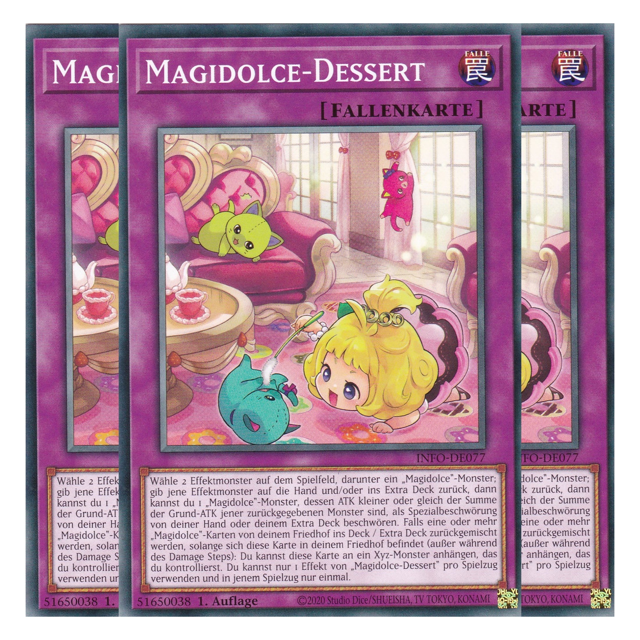 Magidolce-Dessert - INFO-DE077 - Common - Deutsch - 1. Auflage - The Infinite Forbidden - Playset (3 Kopien) - Yu-Gi-Oh!
