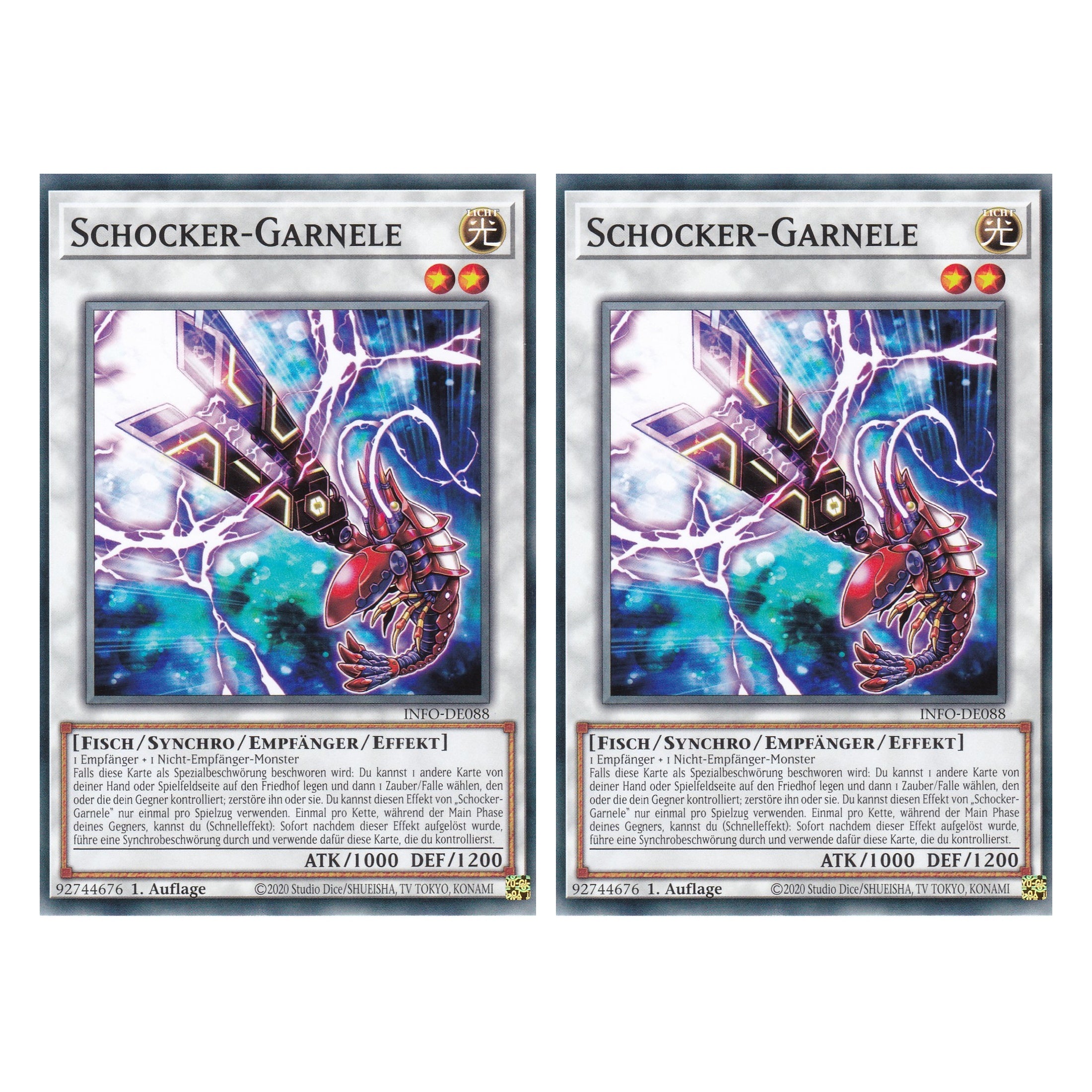 Schocker-Garnele - INFO-DE088 - Common - Deutsch - 1. Auflage - The Infinite Forbidden - Duo Set (2 Stück) - Yu-Gi-Oh!