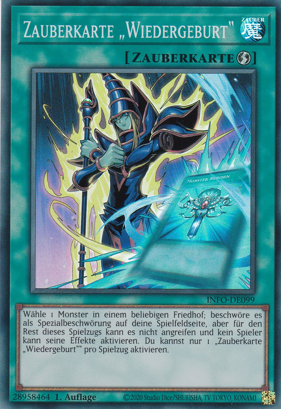 Zauberkarte Wiedergeburt - INFO-DE099 - Super Rare - Deutsch - 1. Auflage - The Infinite Forbidden