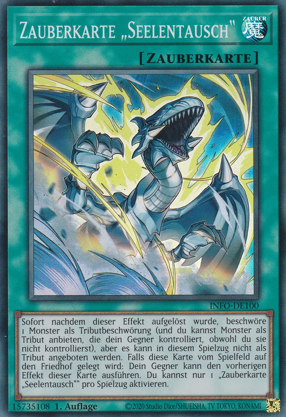 Zauberkarte Seelentausch - INFO-DE100 - Super Rare - Deutsch - 1. Auflage - The Infinite Forbidden