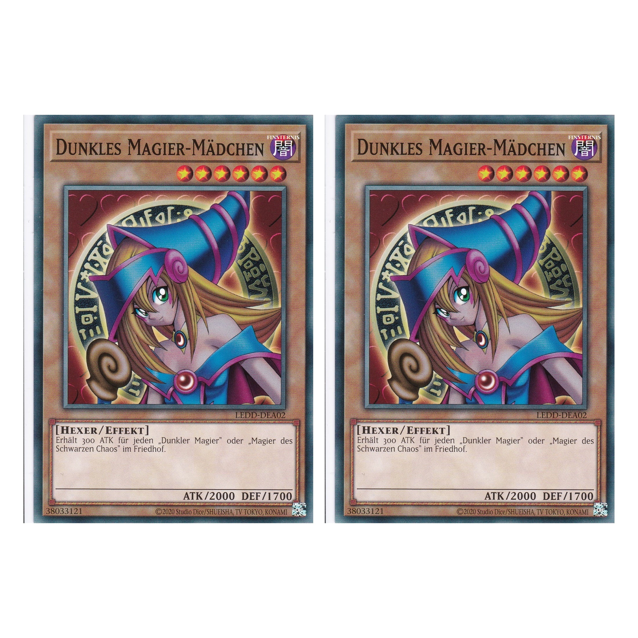 Dunkles Magier-Mädchen - LEDD-DEA02 - Common - Deutsch - 1. Auflage - Legendary Dragon Decks - Yu-Gi-Oh! - Duo Set (2 Stück)