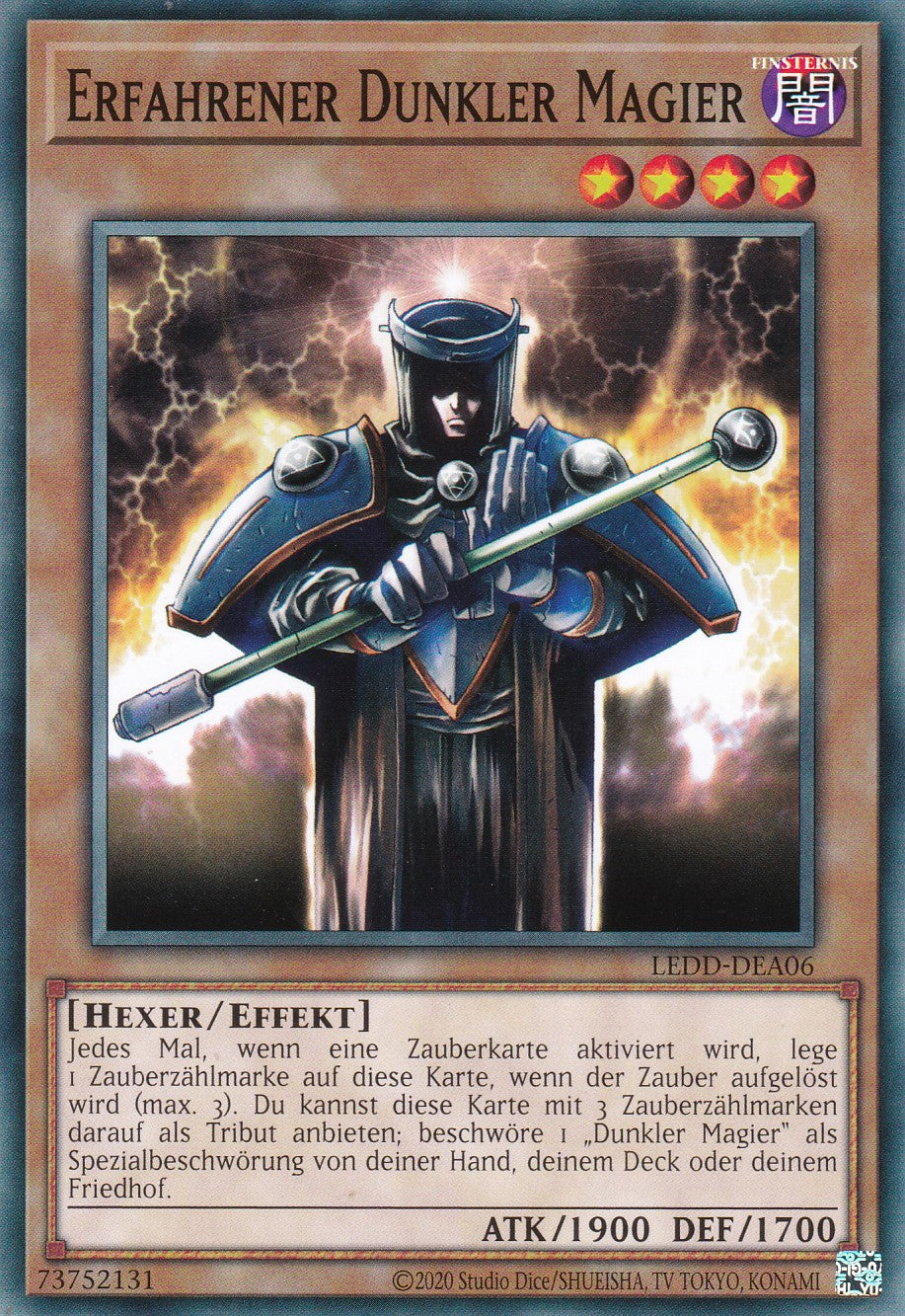 Erfahrener Dunkler Magier - LEDD-DEA06 - Common - Deutsch - Unlimitierte Auflage - Legendary Dragon Decks