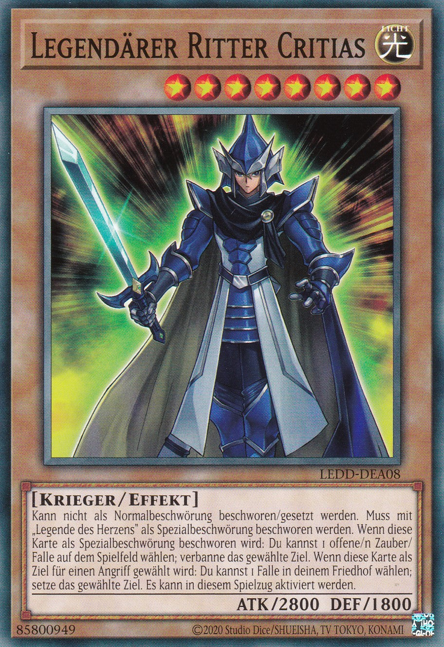 Legendärer Ritter Critias - LEDD-DEA08 - Common - Deutsch - Unlimitierte Auflage - Legendary Dragon Decks