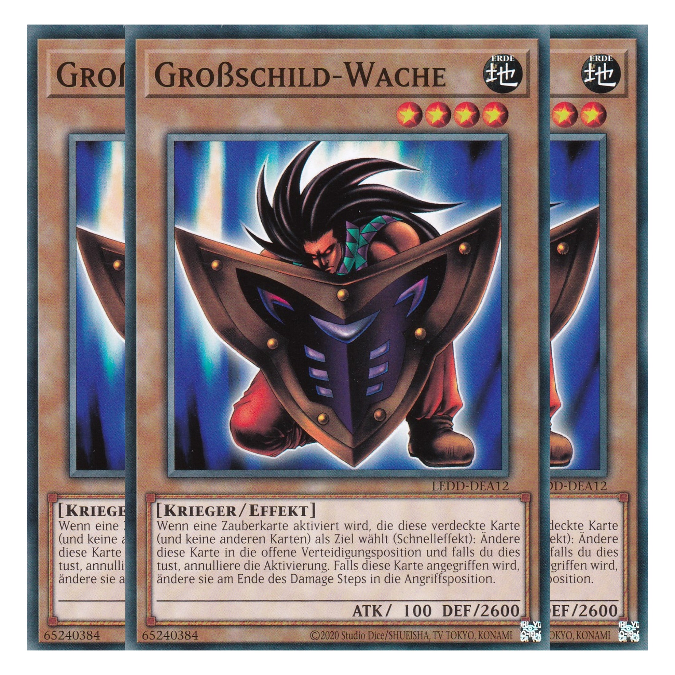 Großschild-Wache - LEDD-DEA12 - Common - Deutsch - 1. Auflage - Legendary Dragon Decks - Yu-Gi-Oh! - Playset (3 Kopien)