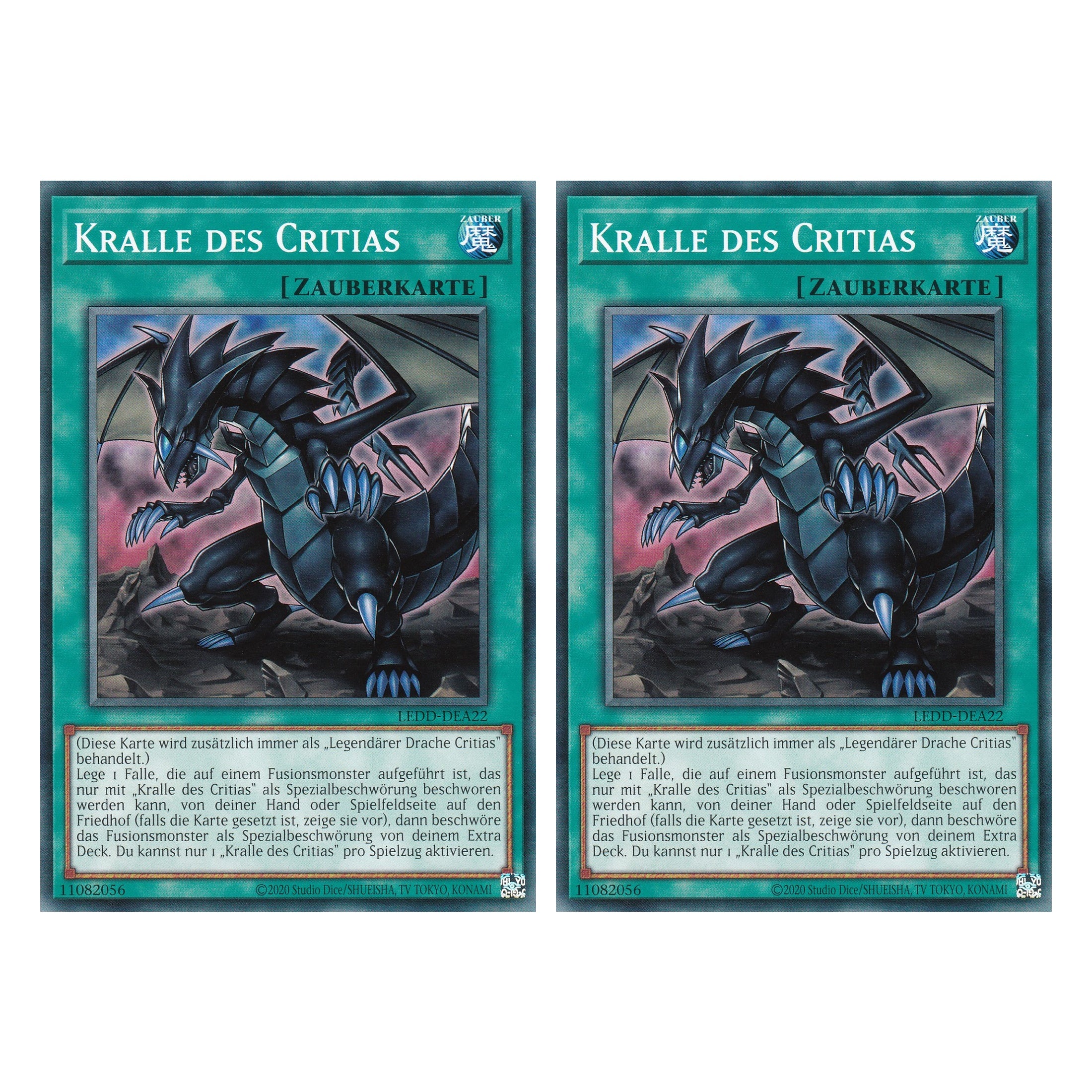 Kralle des Critias - LEDD-DEA22 - Common - Deutsch - 1. Auflage - Legendary Dragon Decks - Yu-Gi-Oh! - Duo Set (2 Stück)