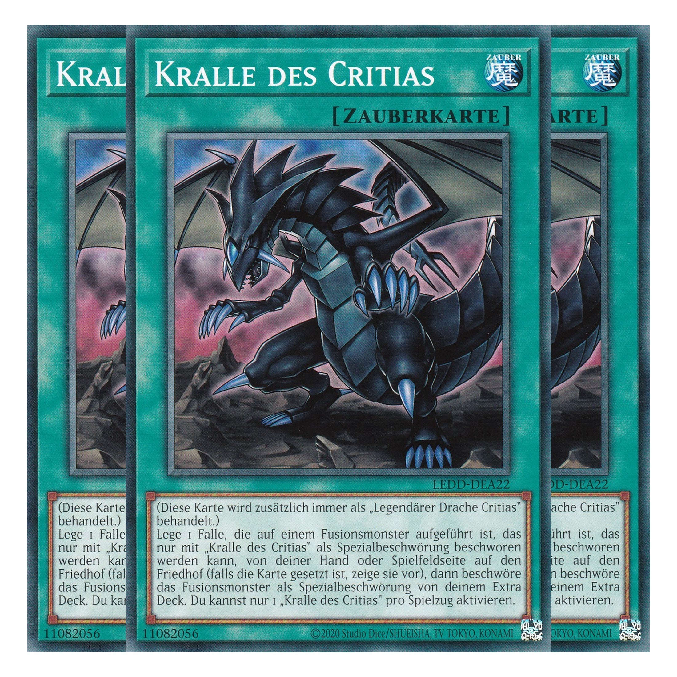 Kralle des Critias - LEDD-DEA22 - Common - Deutsch - 1. Auflage - Legendary Dragon Decks - Yu-Gi-Oh! - Playset (3 Kopien)