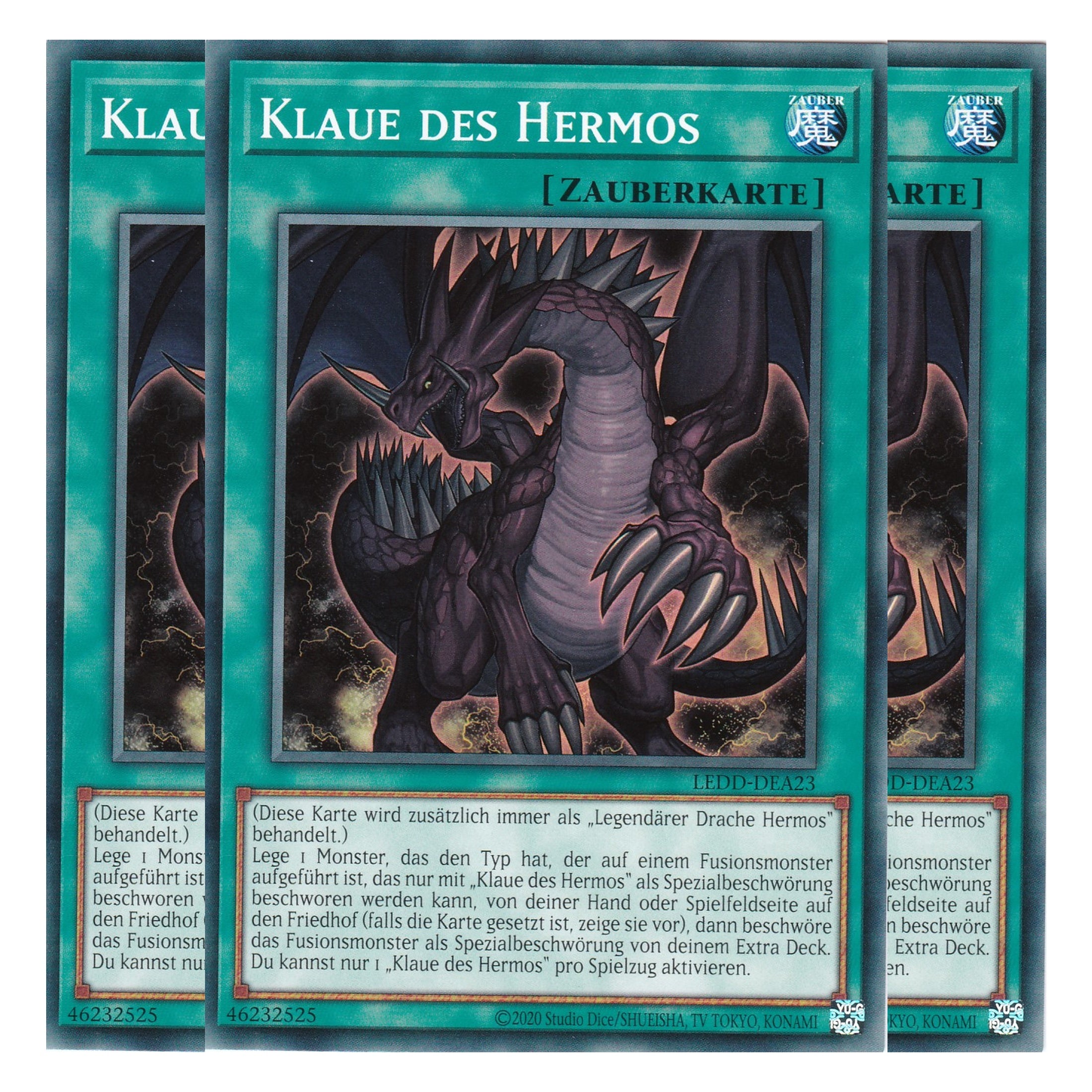 Klaue des Hermos - LEDD-DEA23 - Common - Deutsch - 1. Auflage - Legendary Dragon Decks - Yu-Gi-Oh! - Playset (3 Kopien)