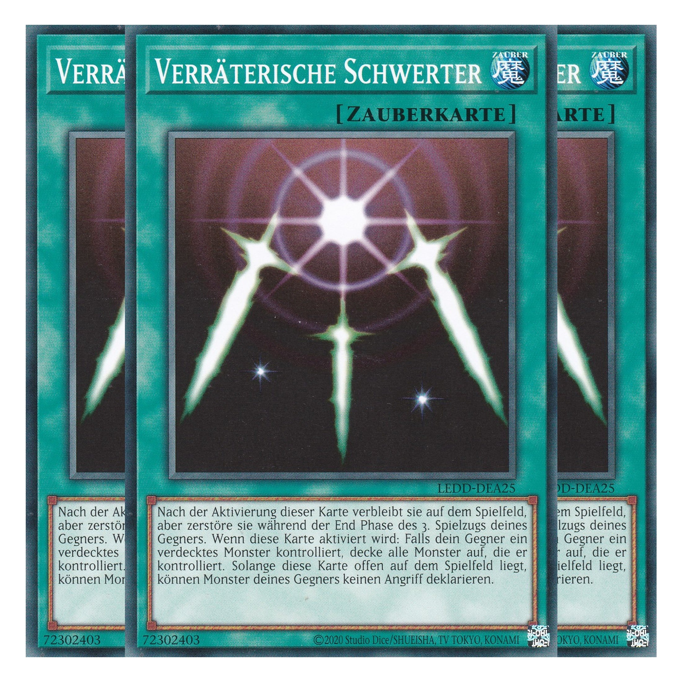 Verräterische Schwerter - LEDD-DEA25 - Common - Deutsch - 1. Auflage - Legendary Dragon Decks - Yu-Gi-Oh! - Playset (3 Kopien)