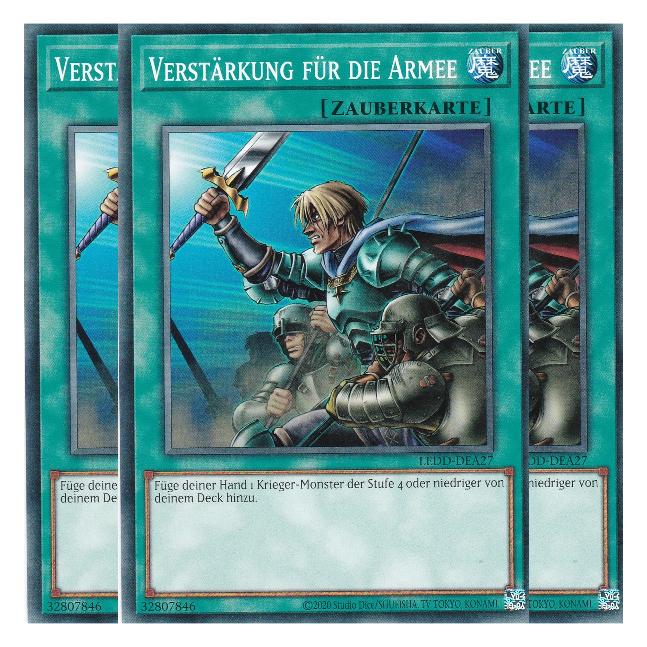 Verstärkung für die Armee - LEDD-DEA27 - Common - Deutsch - 1. Auflage - Legendary Dragon Decks - Yu-Gi-Oh! - Playset (3 Kopien)