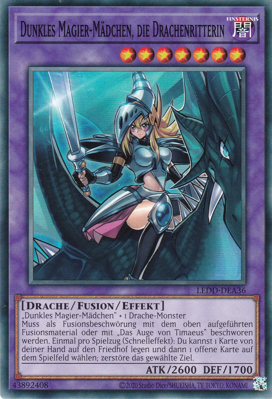 Dunkles Magier-Mädchen, die Drachenritterin - LEDD-DEA36 - Common - Deutsch - Unlimitierte Auflage - Legendary Dragon Decks