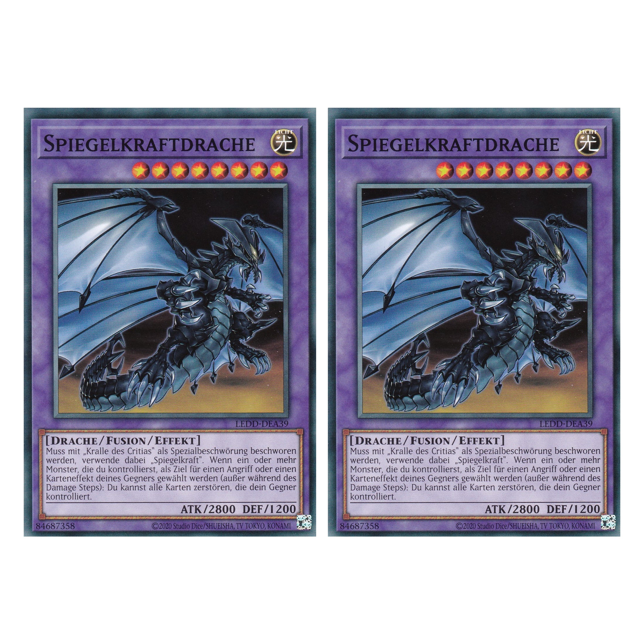 Spiegelkraftdrache - LEDD-DEA39 - Common - Deutsch - 1. Auflage - Legendary Dragon Decks - Yu-Gi-Oh! - Duo Set (2 Stück)