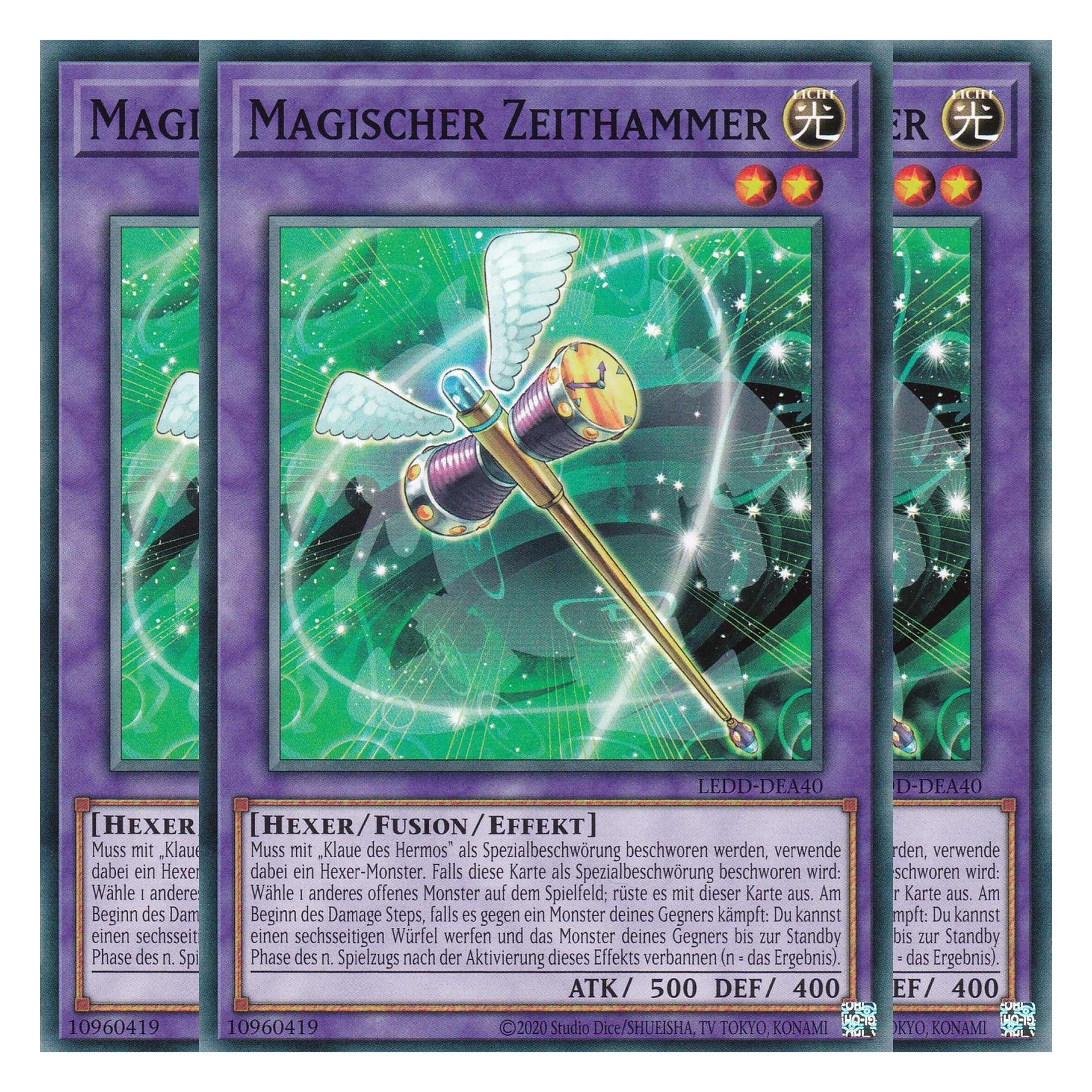Magischer Zeithammer - LEDD-DEA40 - Common - Deutsch - 1. Auflage - Legendary Dragon Decks - Yu-Gi-Oh! - Playset (3 Kopien)
