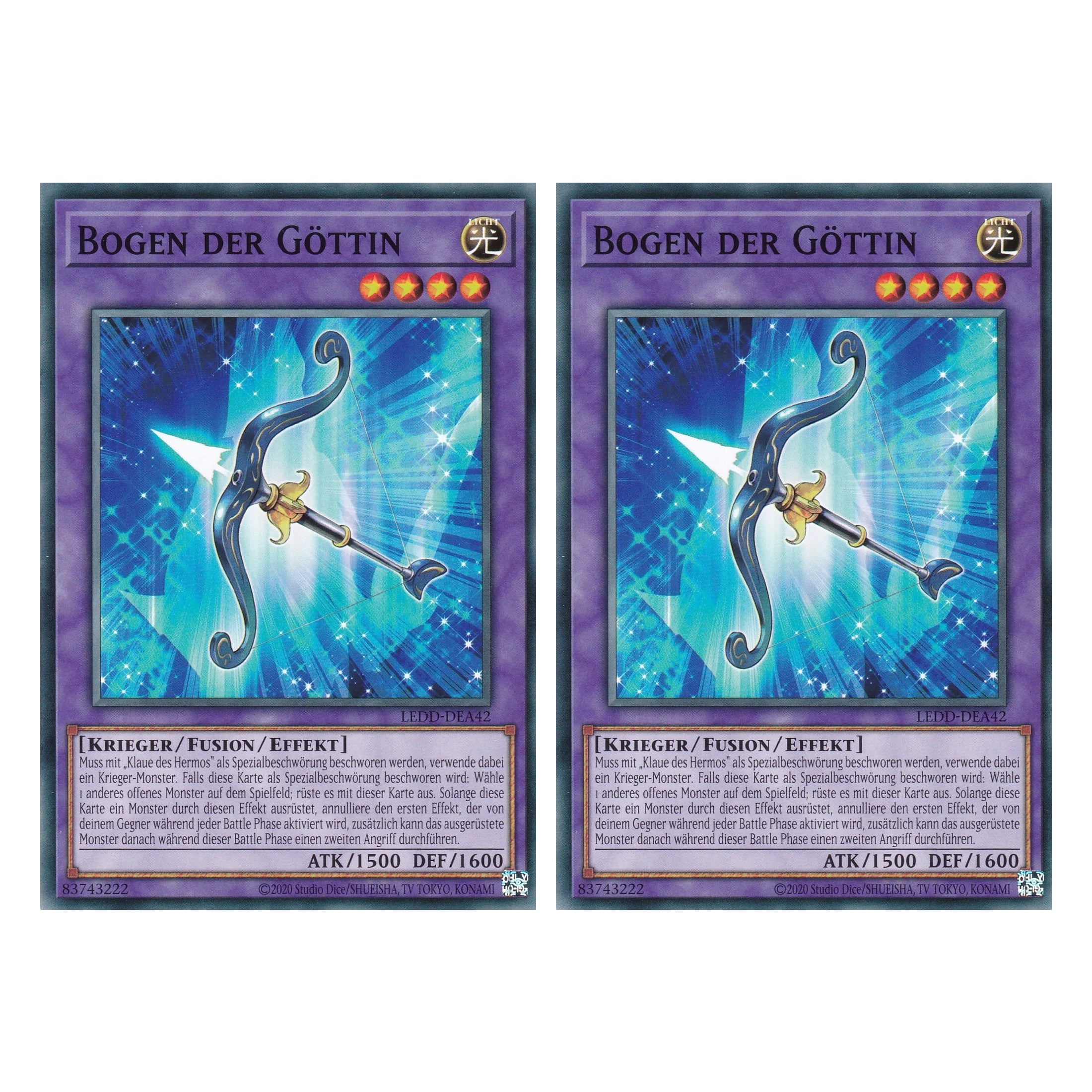Bogen der Göttin - LEDD-DEA42 - Common - Deutsch - 1. Auflage - Legendary Dragon Decks - Yu-Gi-Oh! - Duo Set (2 Stück)