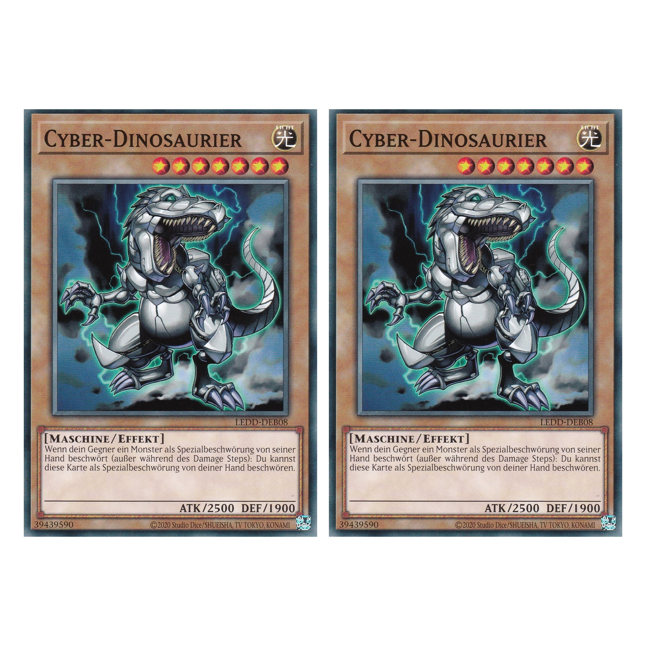Cyber-Dinosaurier - LEDD-DEB08 - Common - Deutsch - 1. Auflage - Legendary Dragon Decks - Yu-Gi-Oh! - Duo Set (2 Stück)
