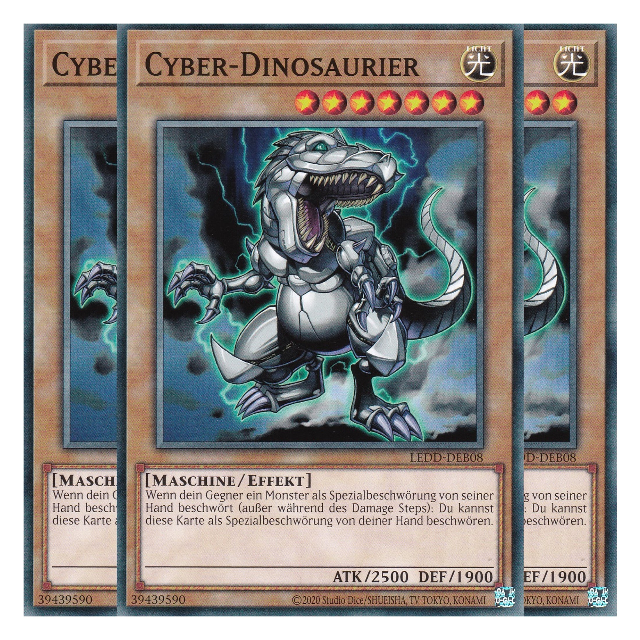 Cyber-Dinosaurier - LEDD-DEB08 - Common - Deutsch - 1. Auflage - Legendary Dragon Decks - Yu-Gi-Oh! - Playset (3 Kopien)