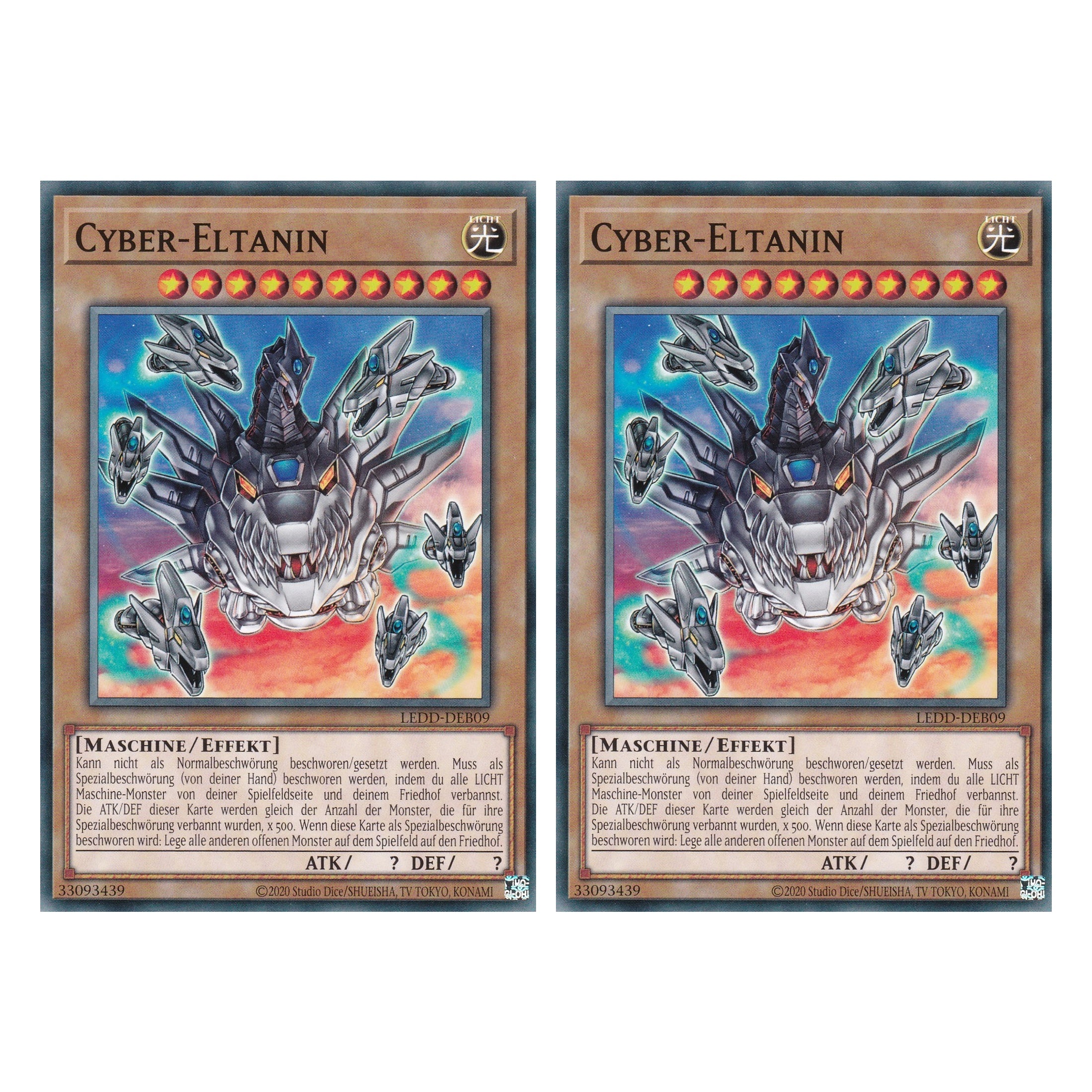 Cyber-Eltanin - LEDD-DEB09 - Common - Deutsch - 1. Auflage - Legendary Dragon Decks - Yu-Gi-Oh! - Duo Set (2 Stück)