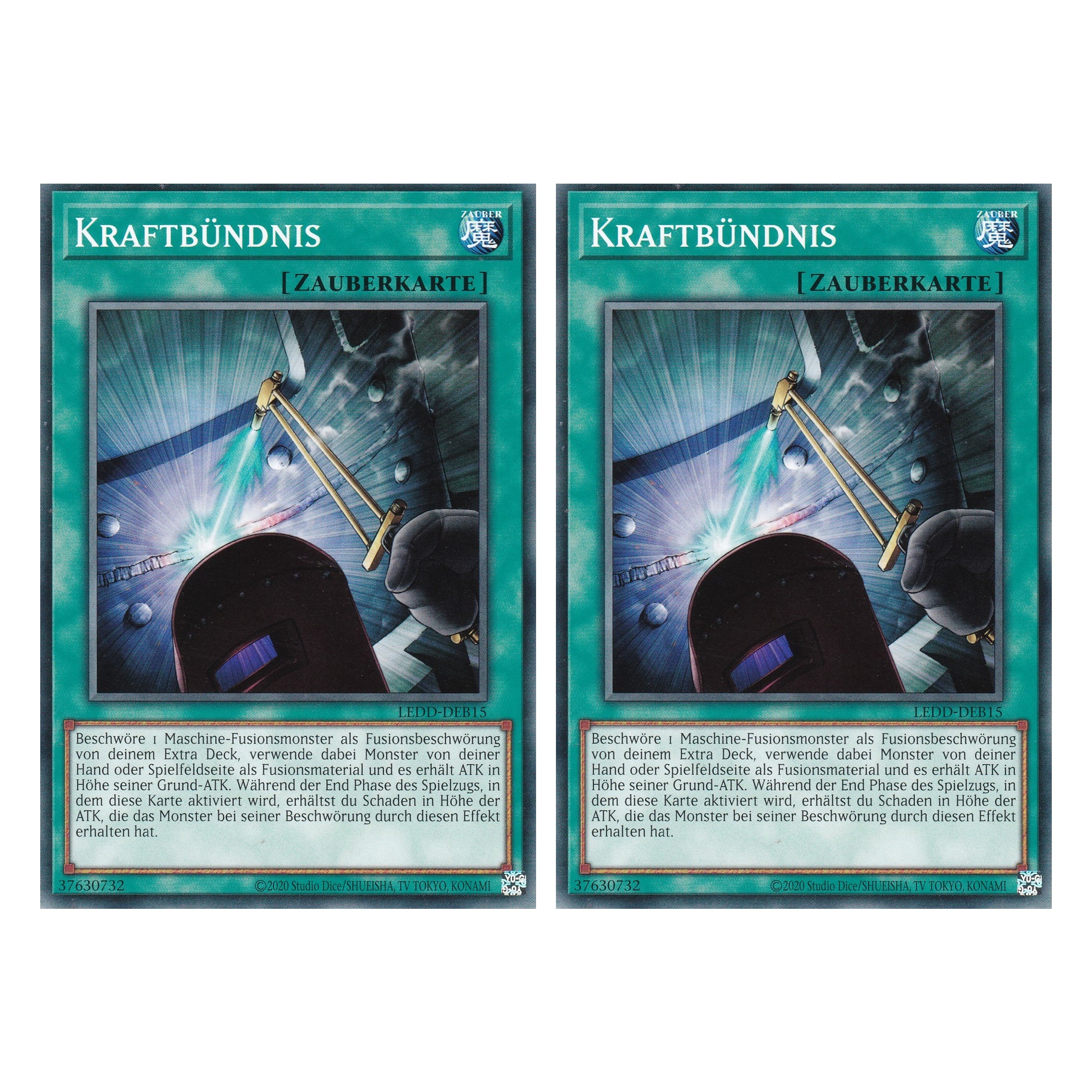 Kraftbündnis - LEDD-DEB15 - Common - Deutsch - 1. Auflage - Legendary Dragon Decks - Yu-Gi-Oh! - Duo Set (2 Stück)