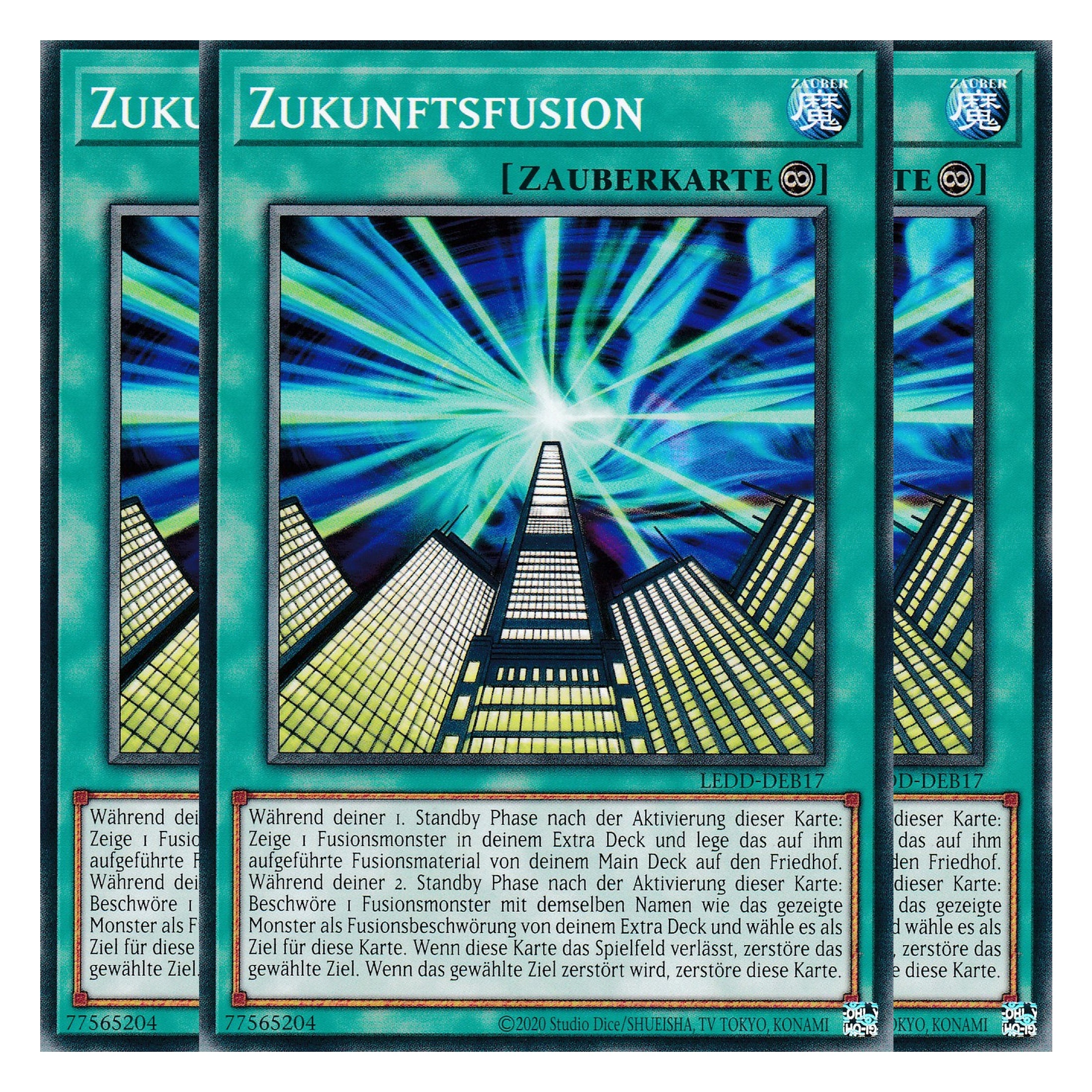 Zukunftsfusion - LEDD-DEB17 - Common - Deutsch - 1. Auflage - Legendary Dragon Decks - Yu-Gi-Oh! - Playset (3 Kopien)