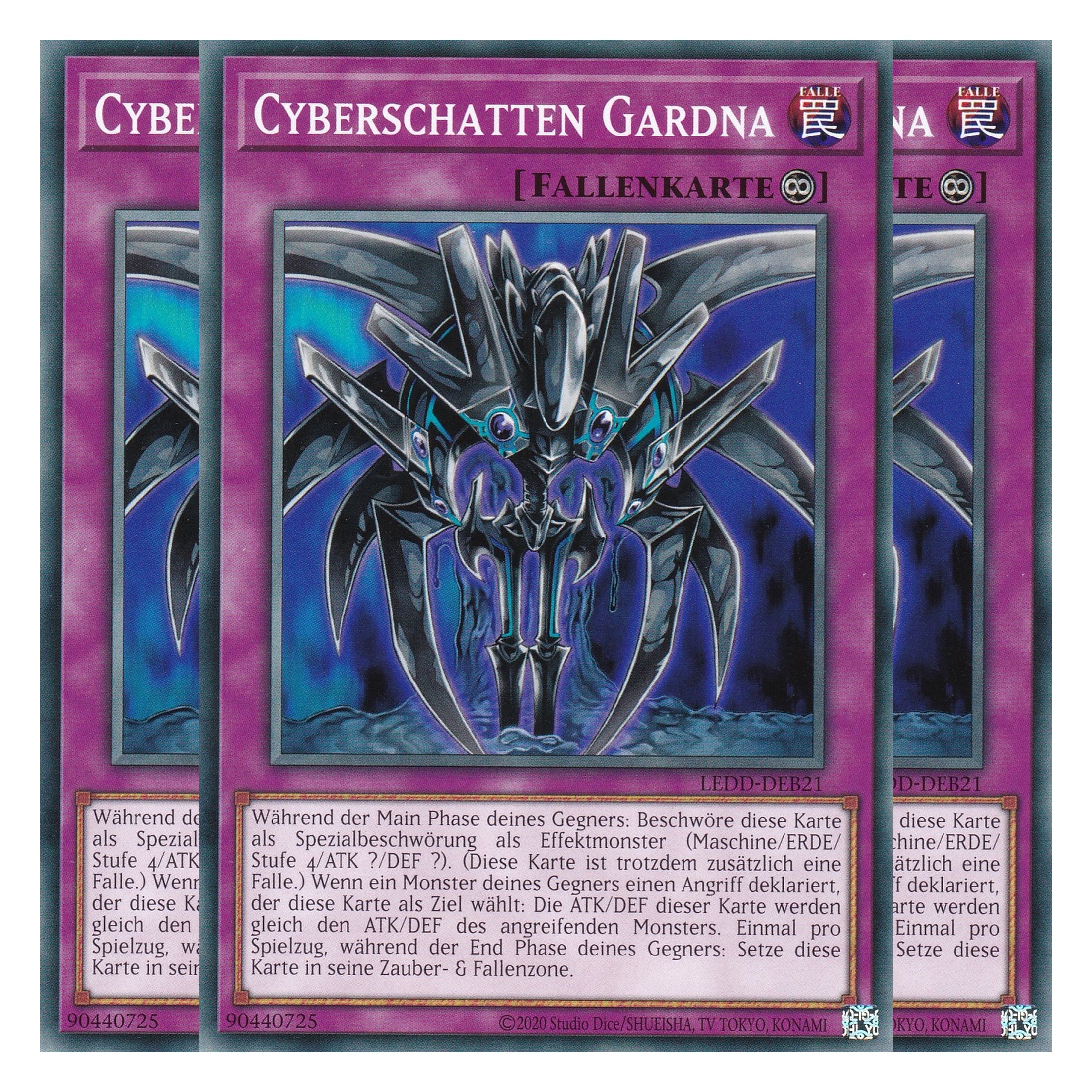 Cyberschatten Gardna - LEDD-DEB21 - Common - Deutsch - 1. Auflage - Legendary Dragon Decks - Yu-Gi-Oh! - Playset (3 Kopien)