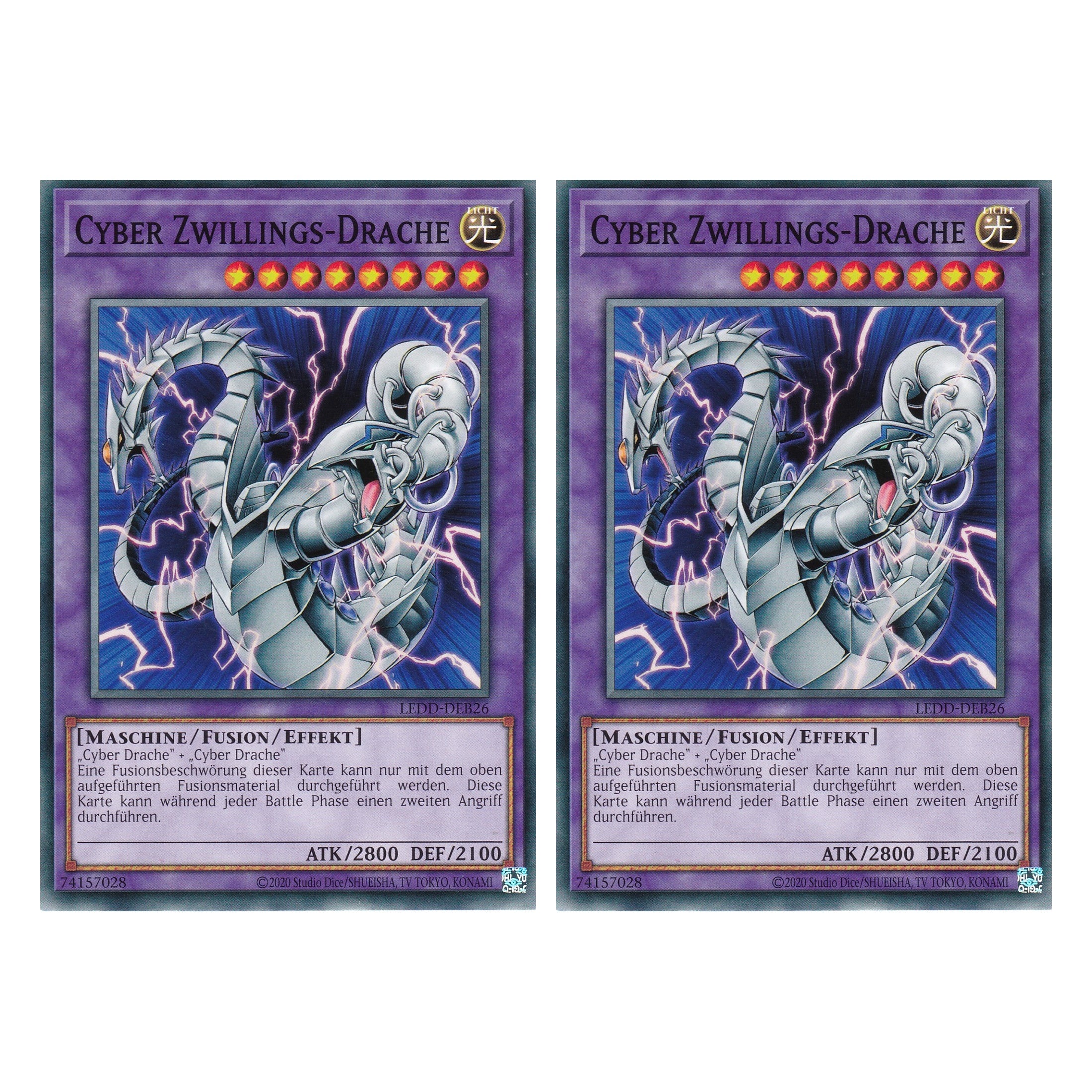 Cyber Zwillings-Drache - LEDD-DEB26 - Common - Deutsch - 1. Auflage - Legendary Dragon Decks - Yu-Gi-Oh! - Duo Set (2 Stück)