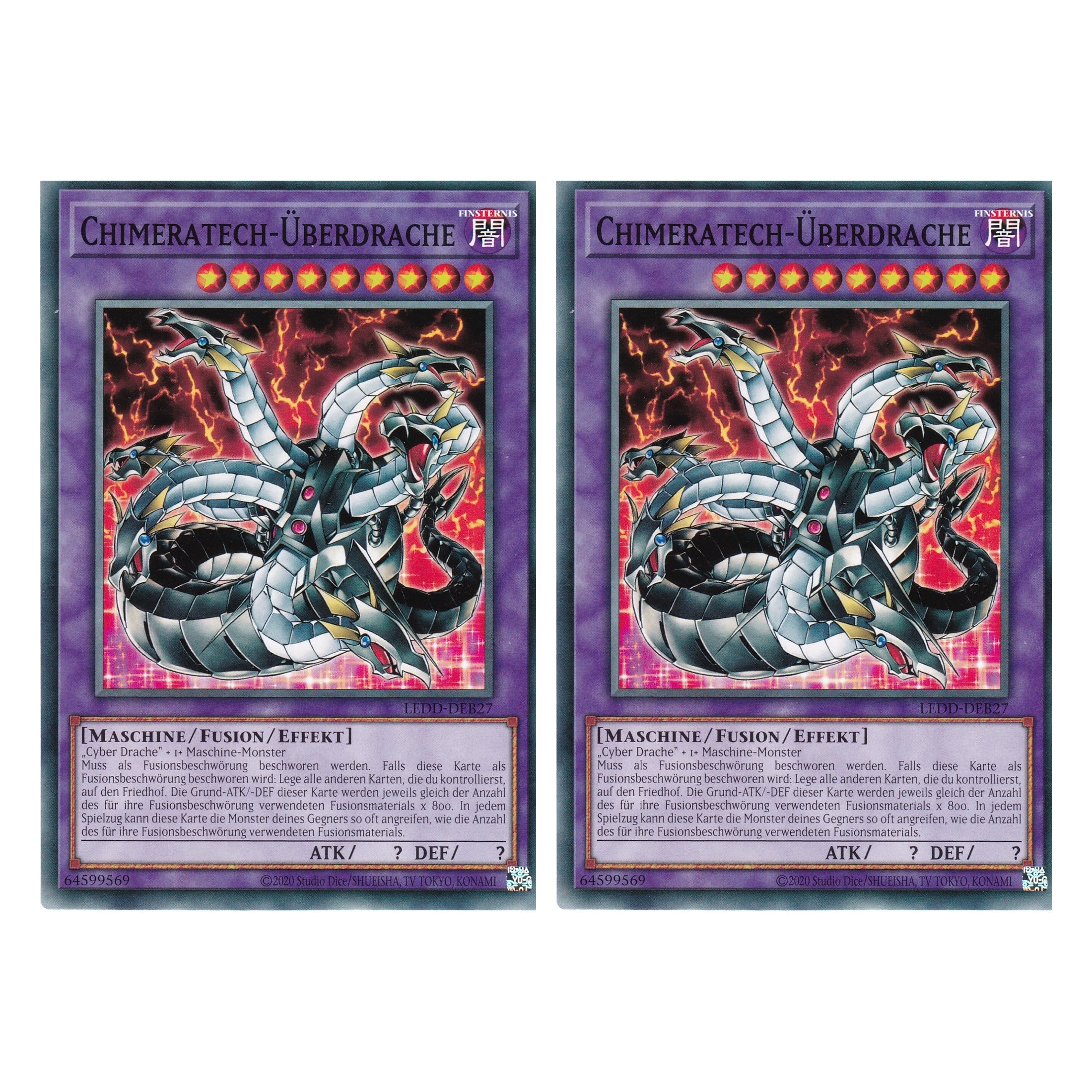 Chimeratech-Überdrache - LEDD-DEB27 - Common - Deutsch - 1. Auflage - Legendary Dragon Decks - Yu-Gi-Oh! - Duo Set (2 Stück)